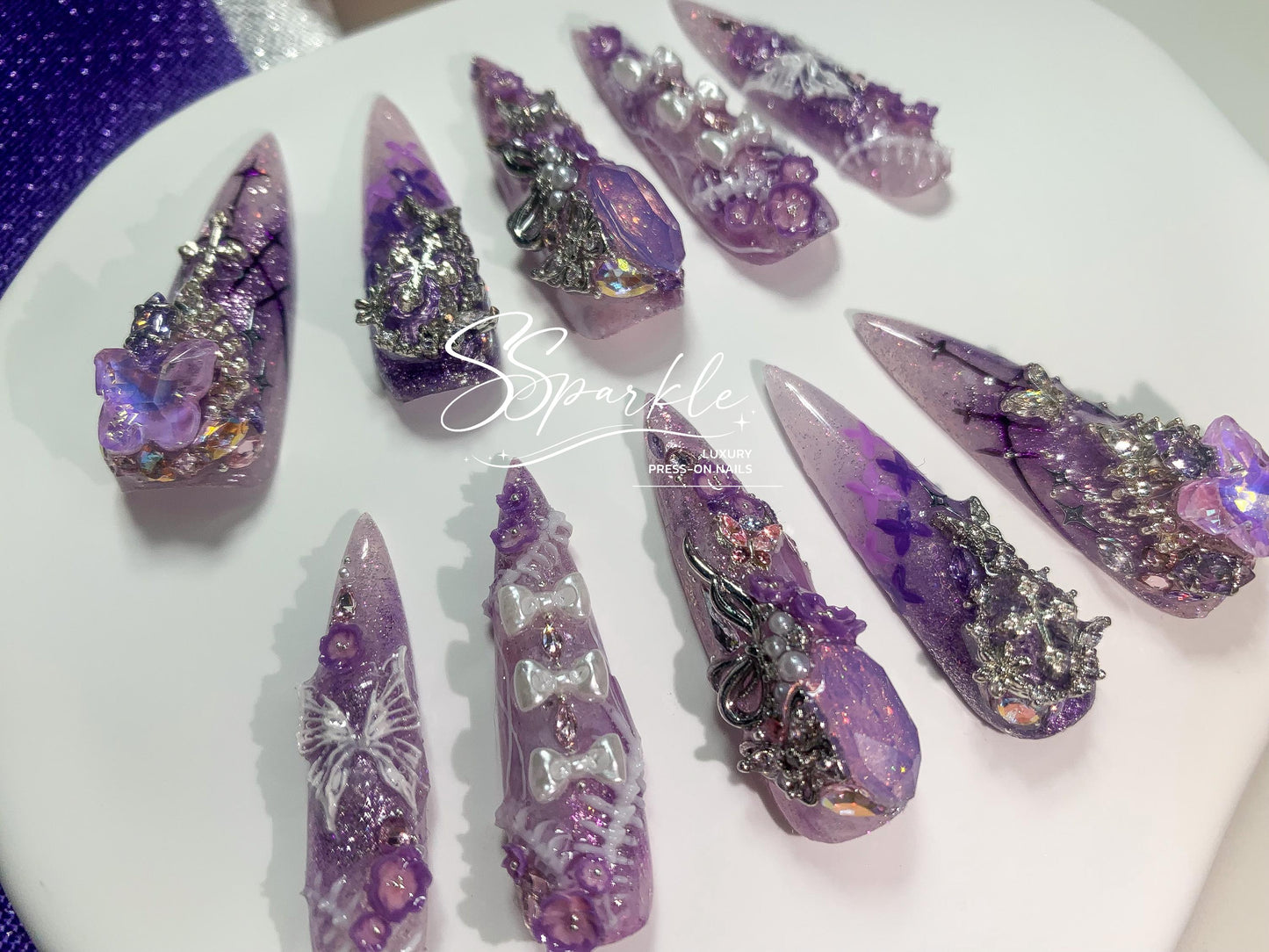 Eternal Eulogy | Castorice Honkai: Star Rail Inspired Press-on Nails