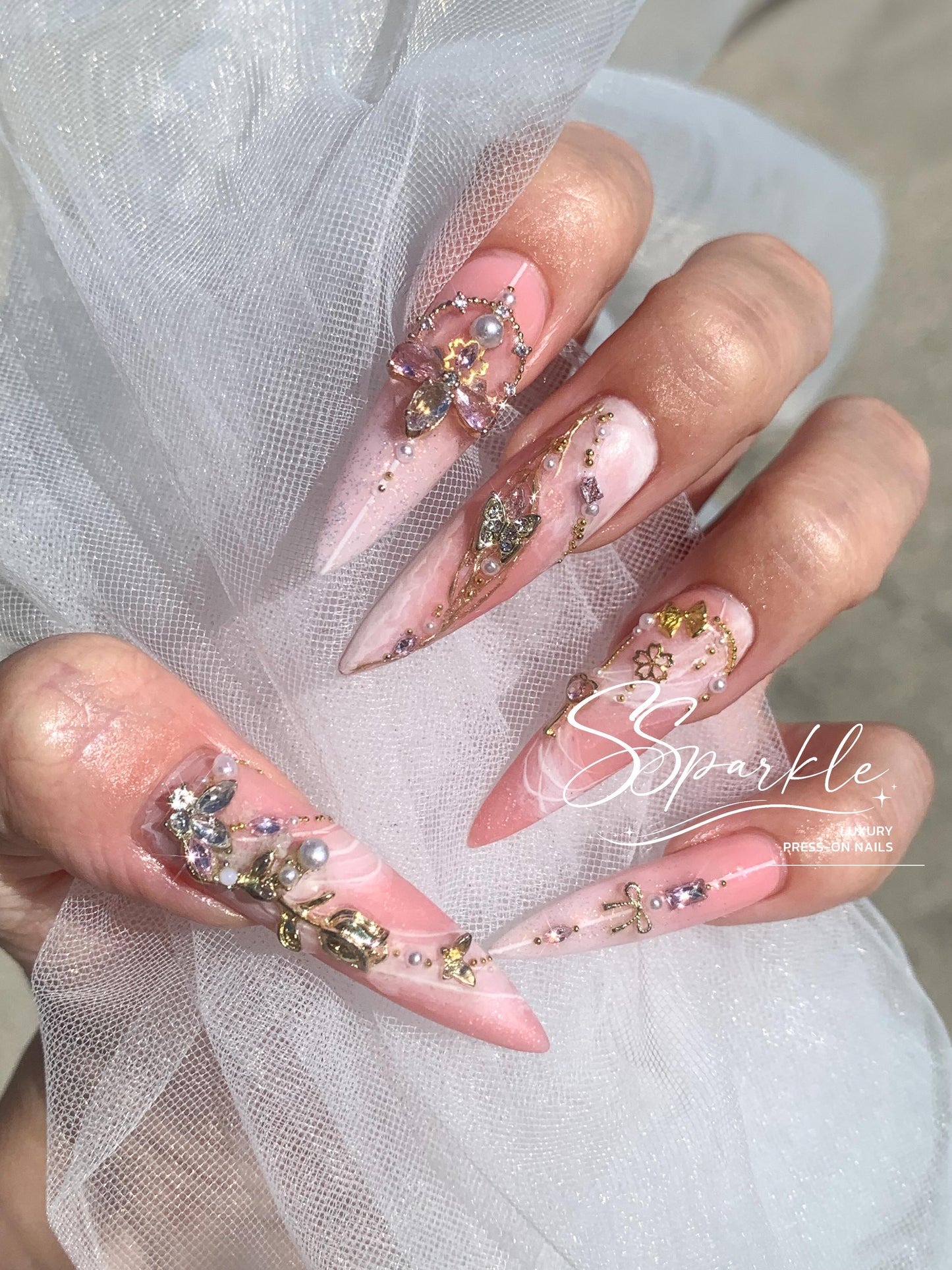 Rose Quartz Reverie Press-on Nails