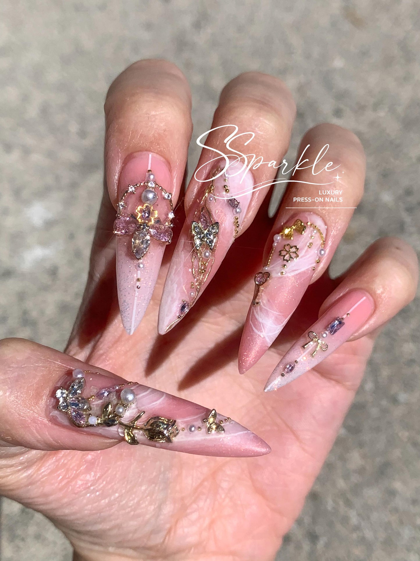 Rose Quartz Reverie Press-on Nails