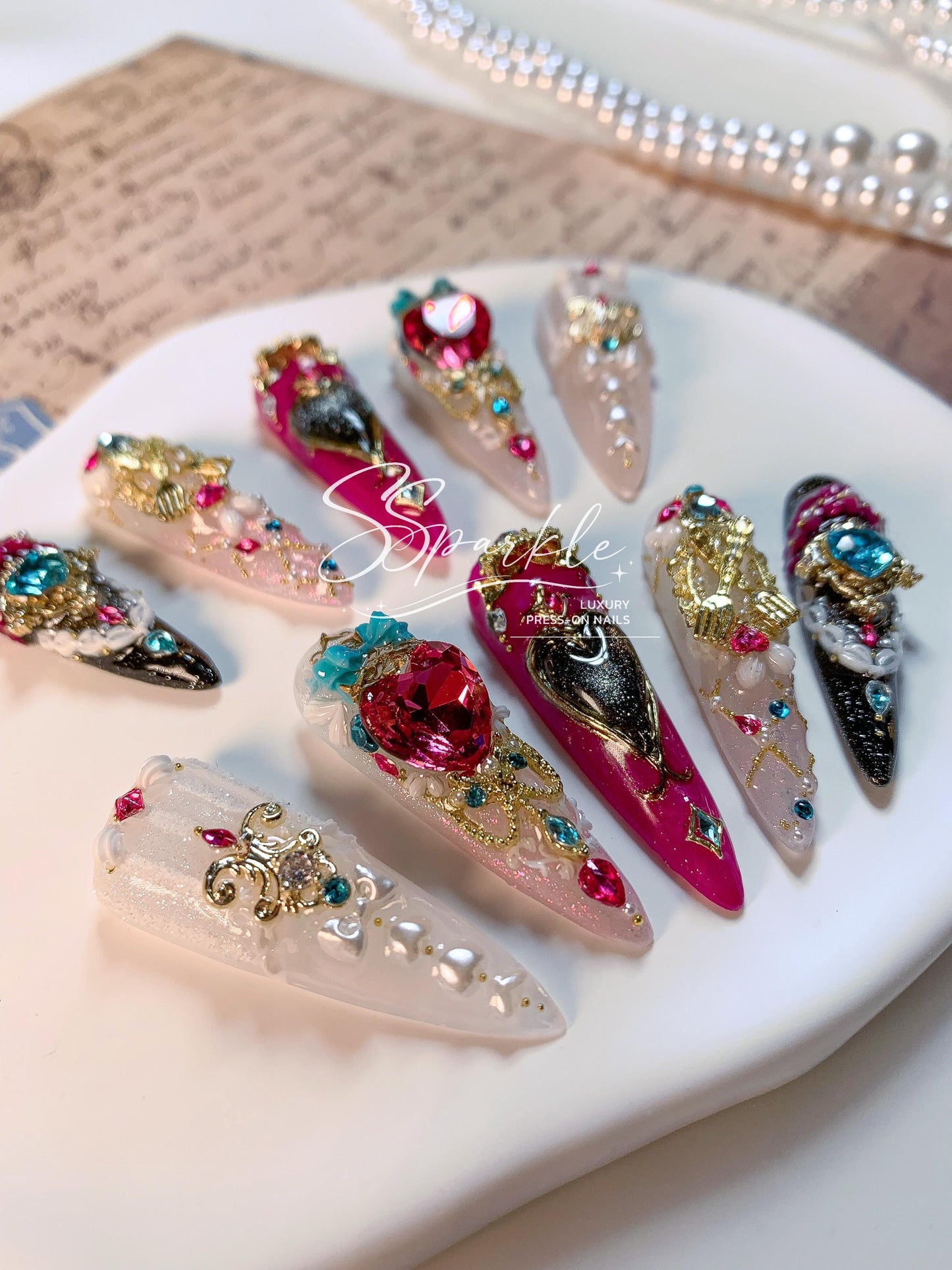 Tasteful Excellence | Escoffier Genshin Impact Inspired Press-on Nails