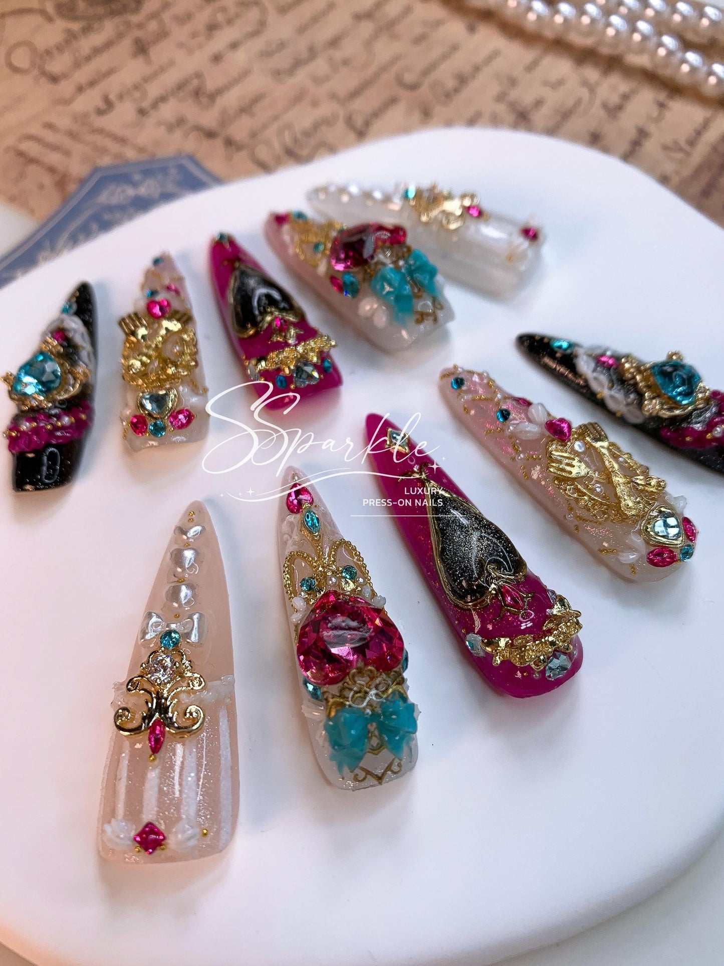 Tasteful Excellence | Escoffier Genshin Impact Inspired Press-on Nails