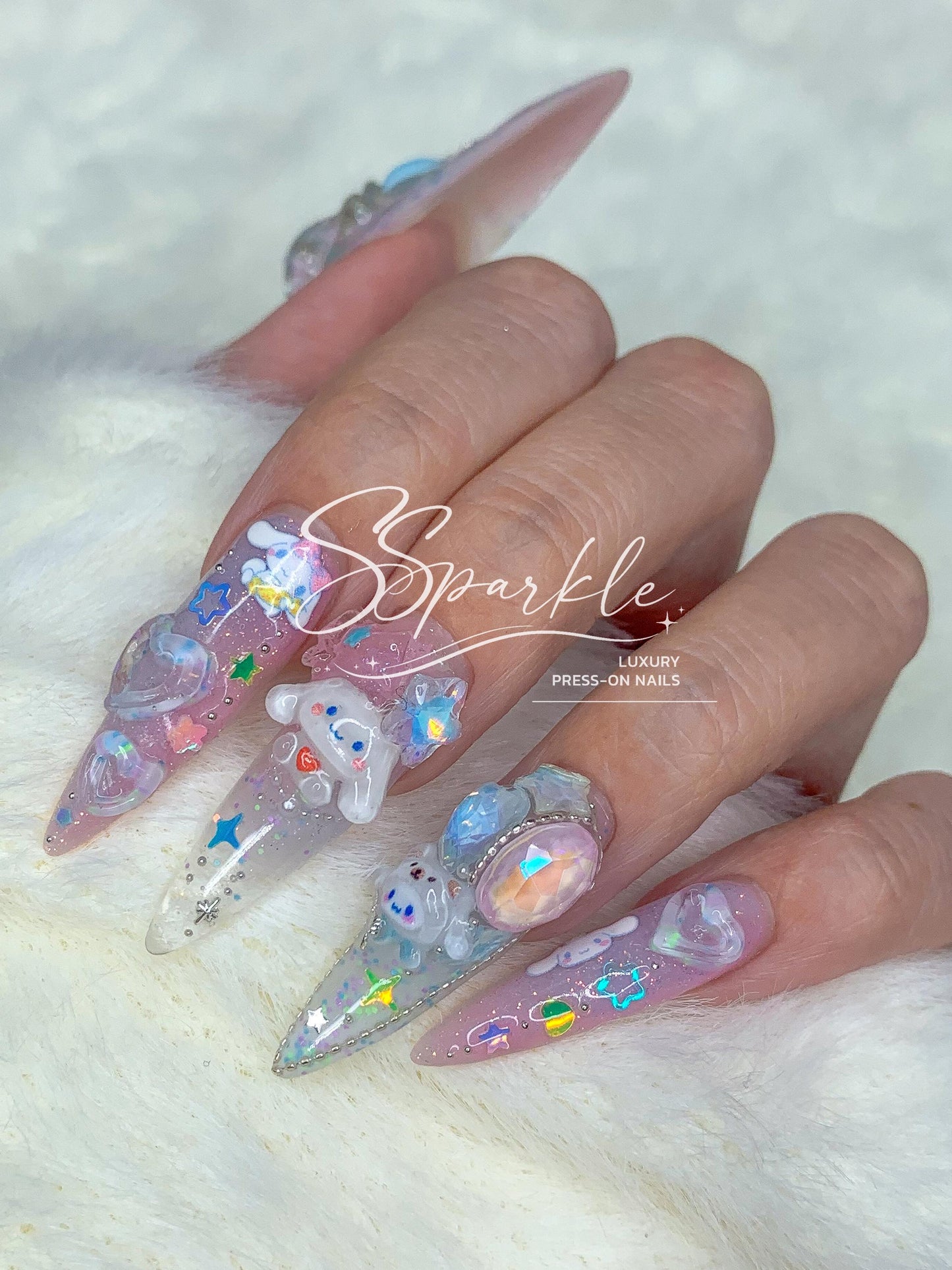 Cinnamon Sprinkle | Cinnamoroll Inspired Press-on Nail