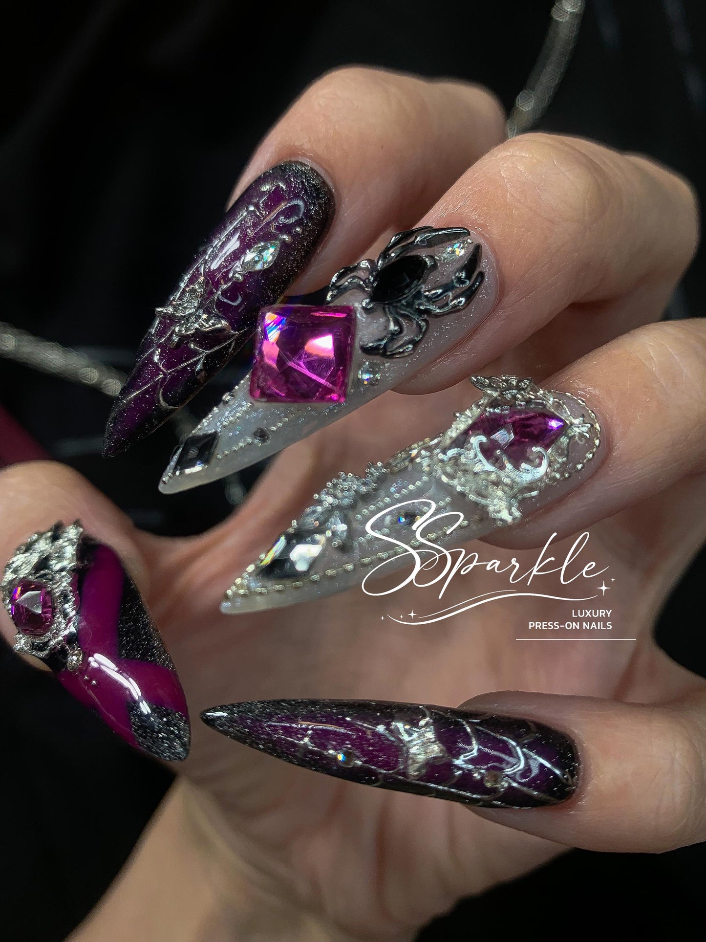 Lethal Sting | Kafka Honkai: Star Rail Inspired Nails