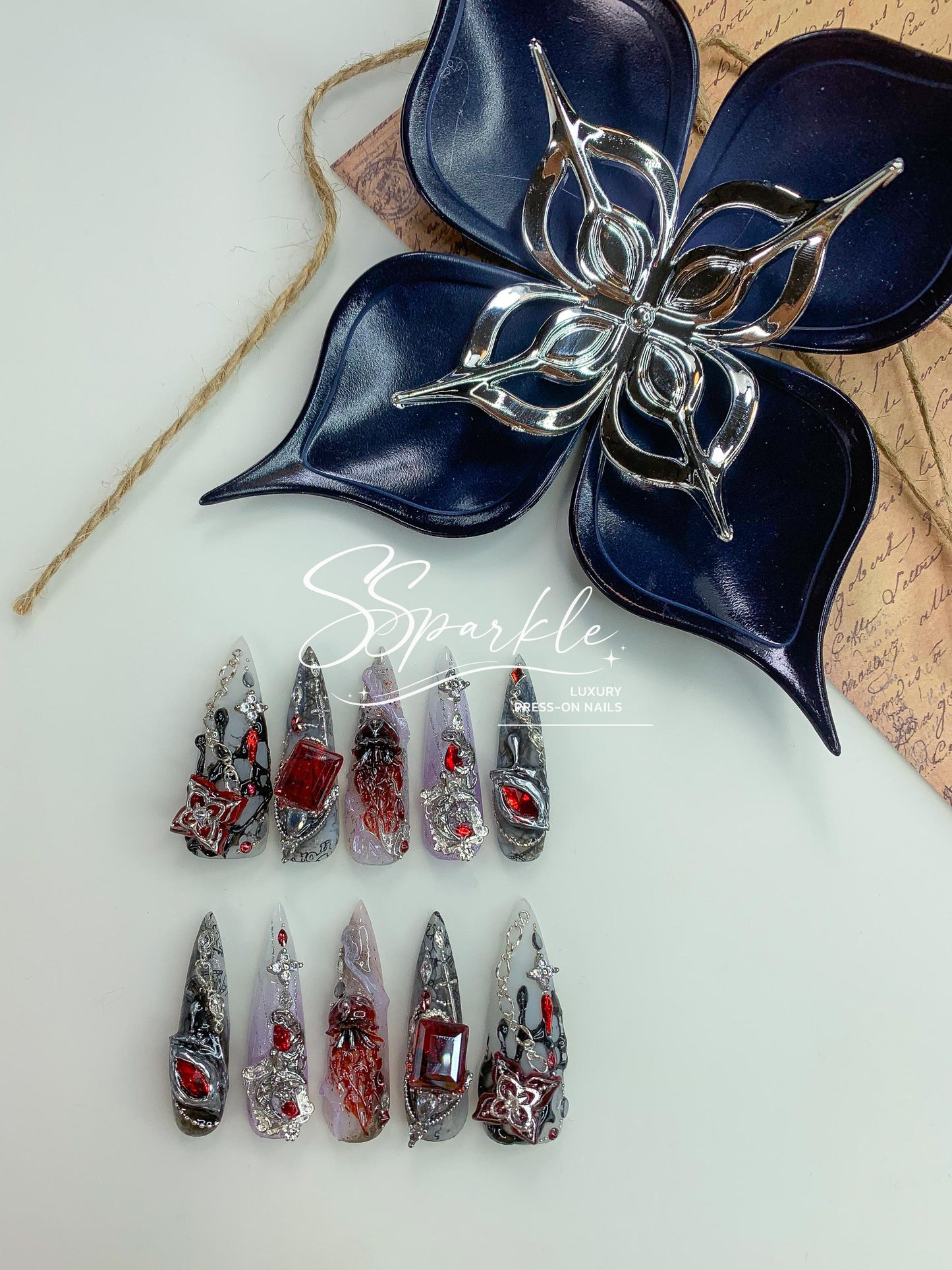 Veil of Evernight | Evernight Honkai: Star Rail Inspired Press-on Nail