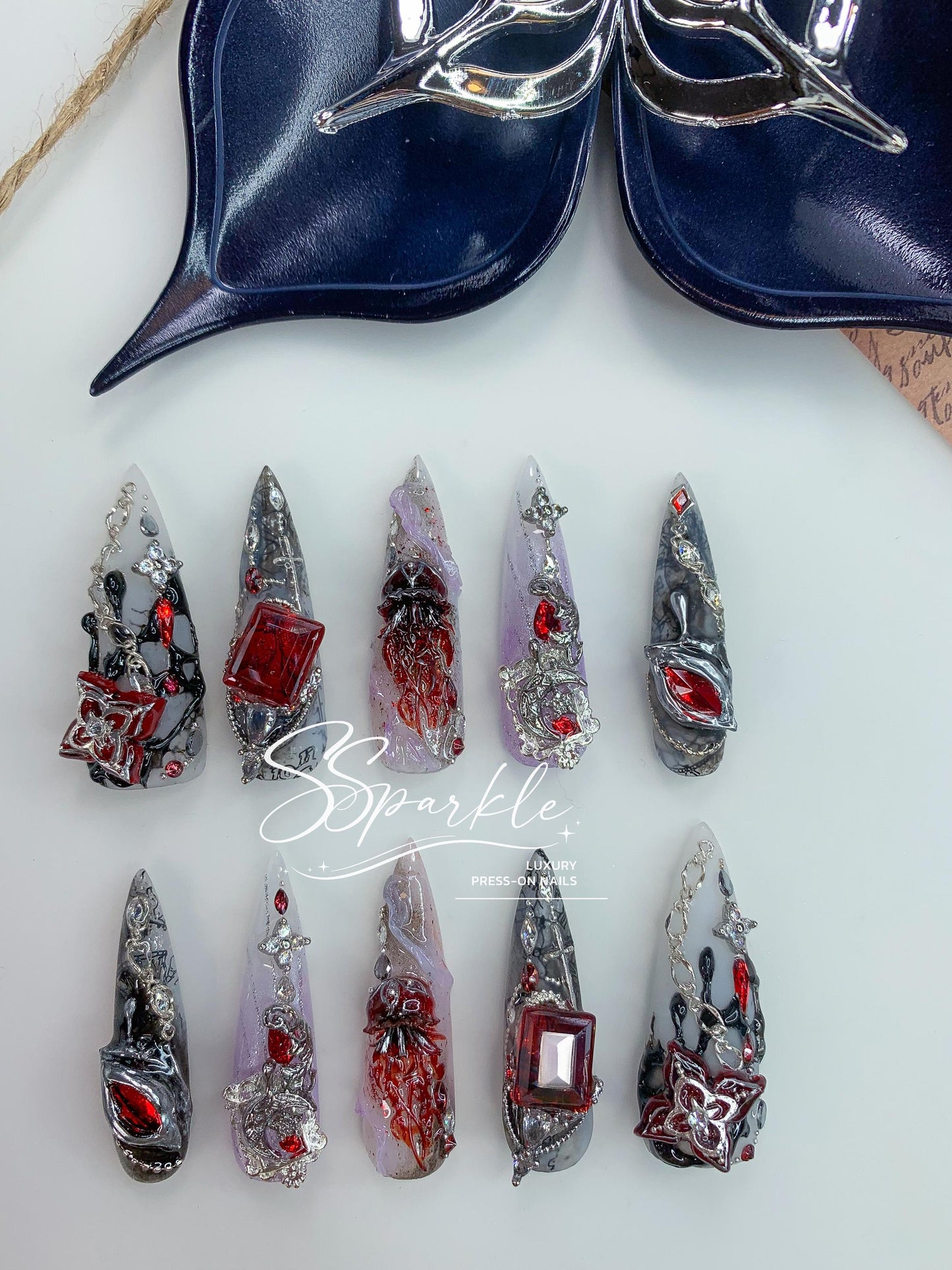 Veil of Evernight | Evernight Honkai: Star Rail Inspired Press-on Nail