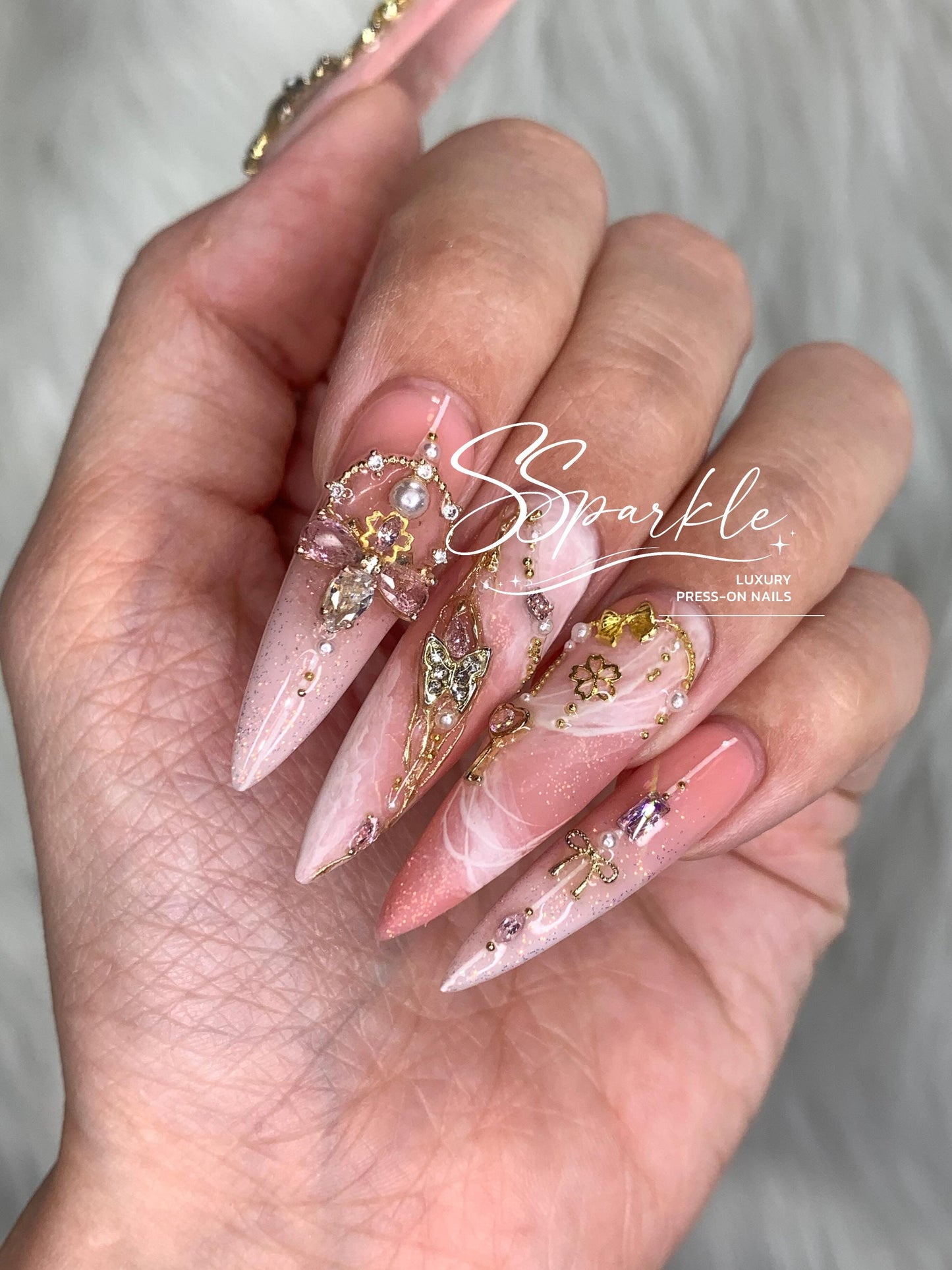 Rose Quartz Reverie Press-on Nails
