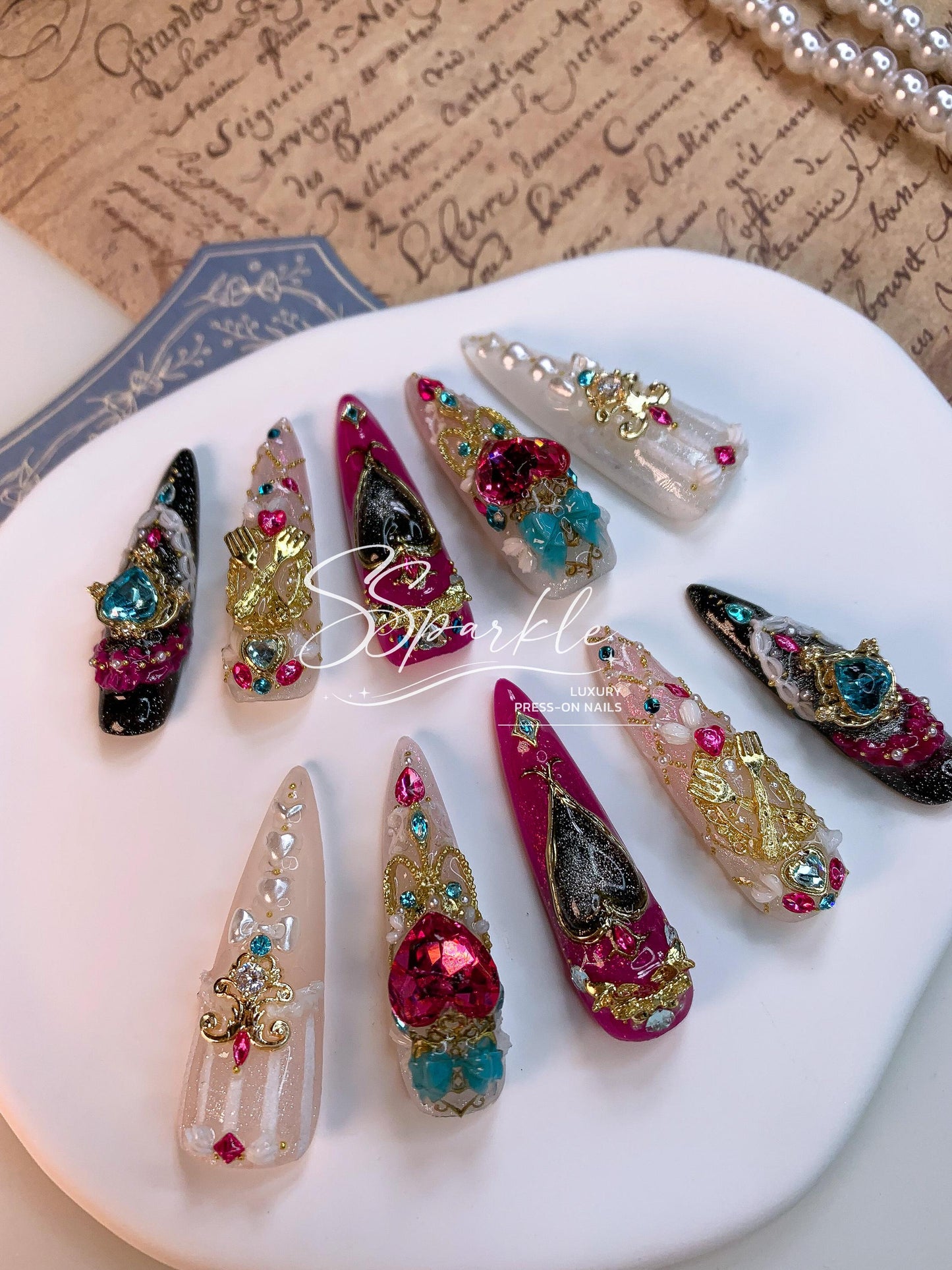 Tasteful Excellence | Escoffier Genshin Impact Inspired Press-on Nails
