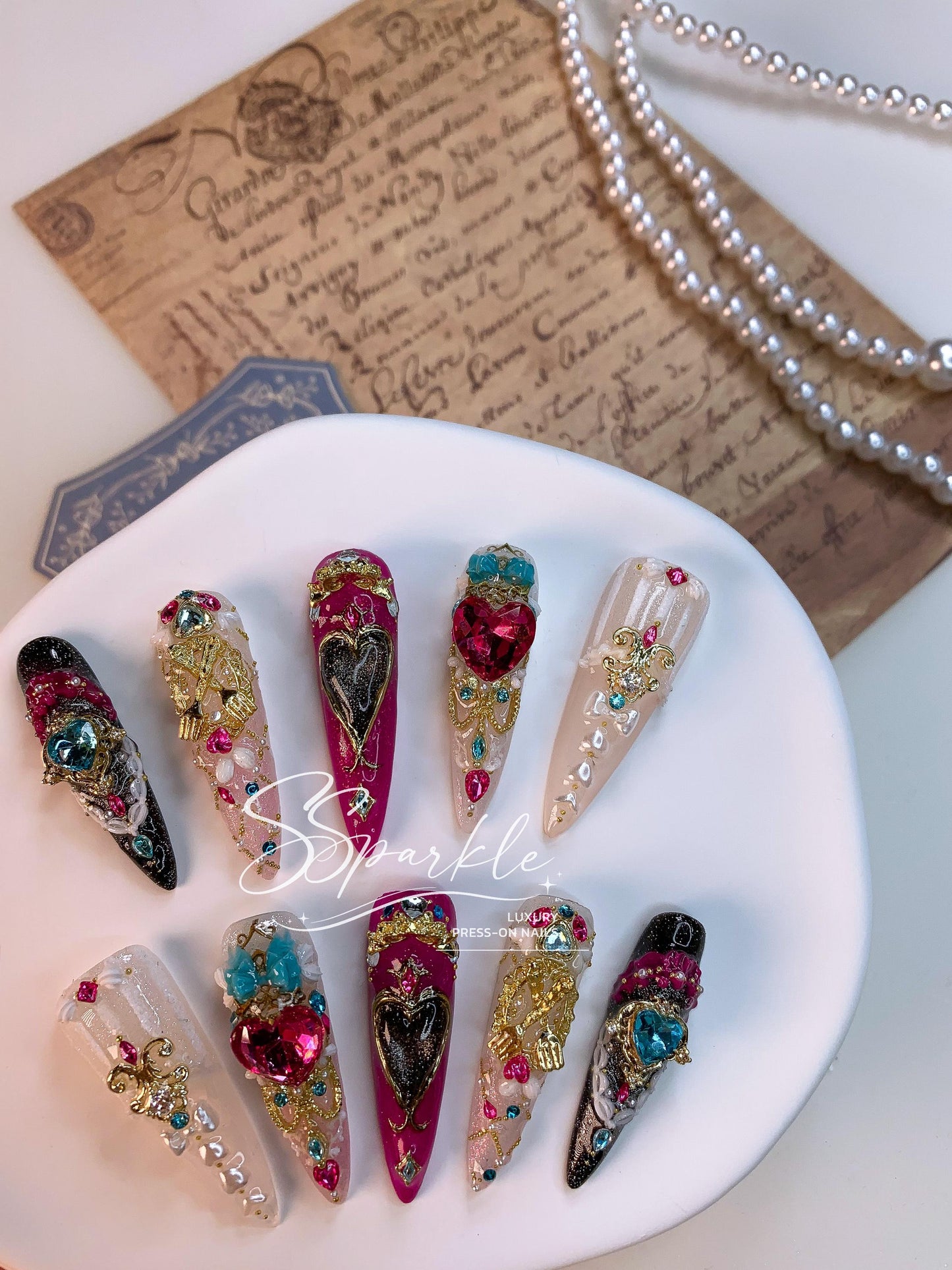Tasteful Excellence | Escoffier Genshin Impact Inspired Press-on Nails