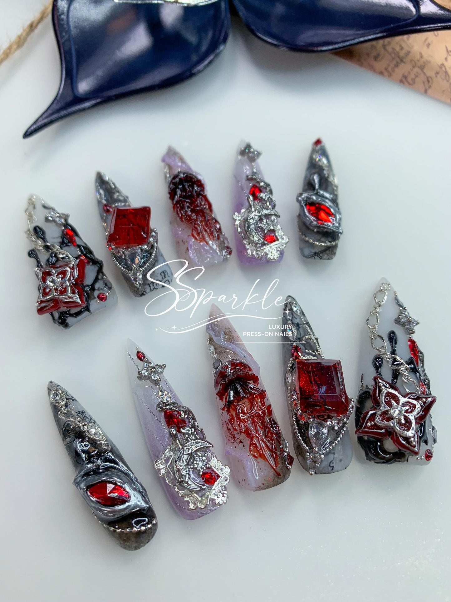 Veil of Evernight | Evernight Honkai: Star Rail Inspired Press-on Nail