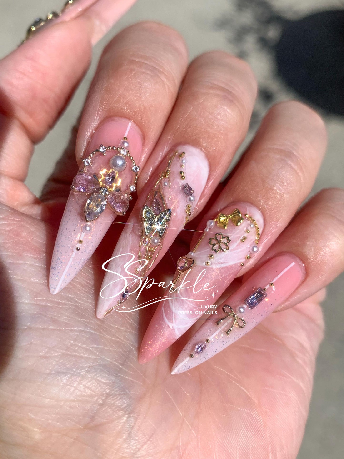 Rose Quartz Reverie Press-on Nails