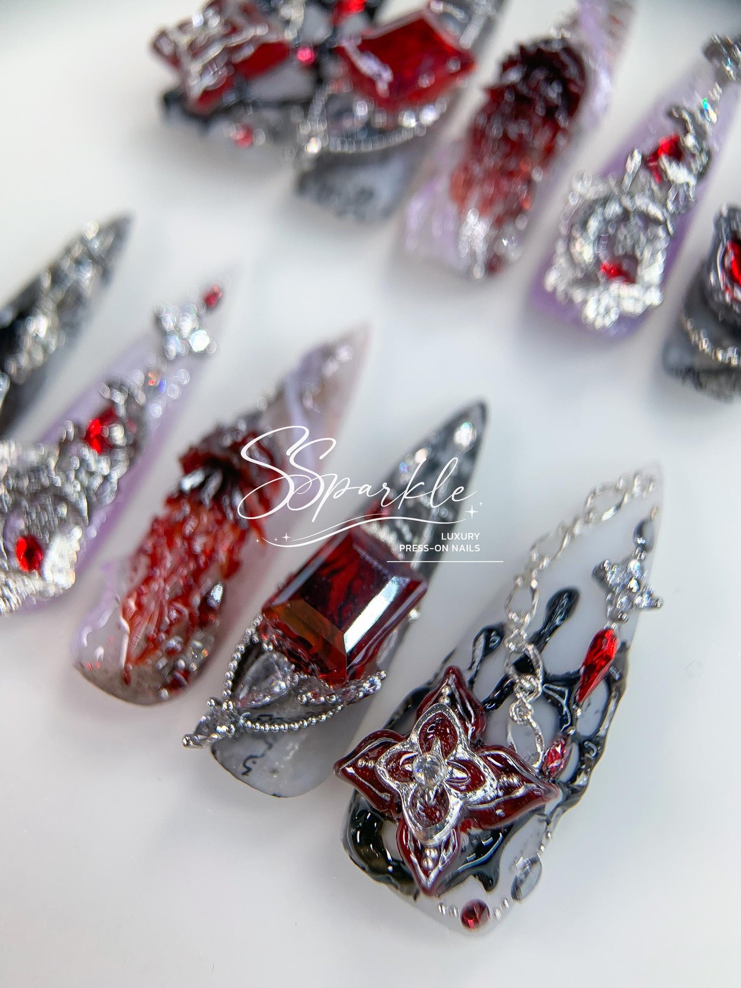 Veil of Evernight | Evernight Honkai: Star Rail Inspired Press-on Nail