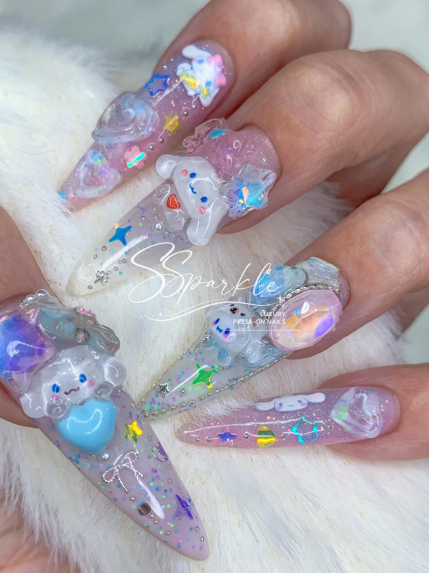 Cinnamon Sprinkle | Cinnamoroll Inspired Press-on Nail