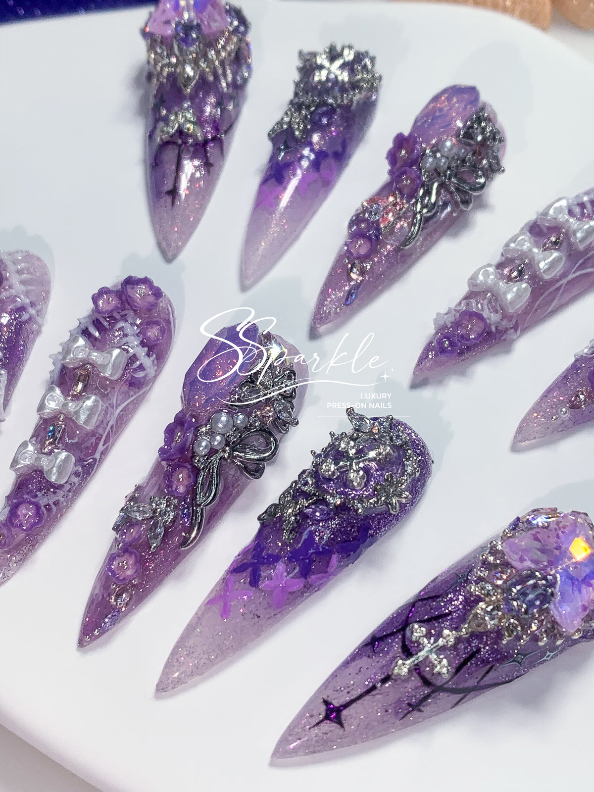 Eternal Eulogy | Castorice Honkai: Star Rail Inspired Press-on Nails