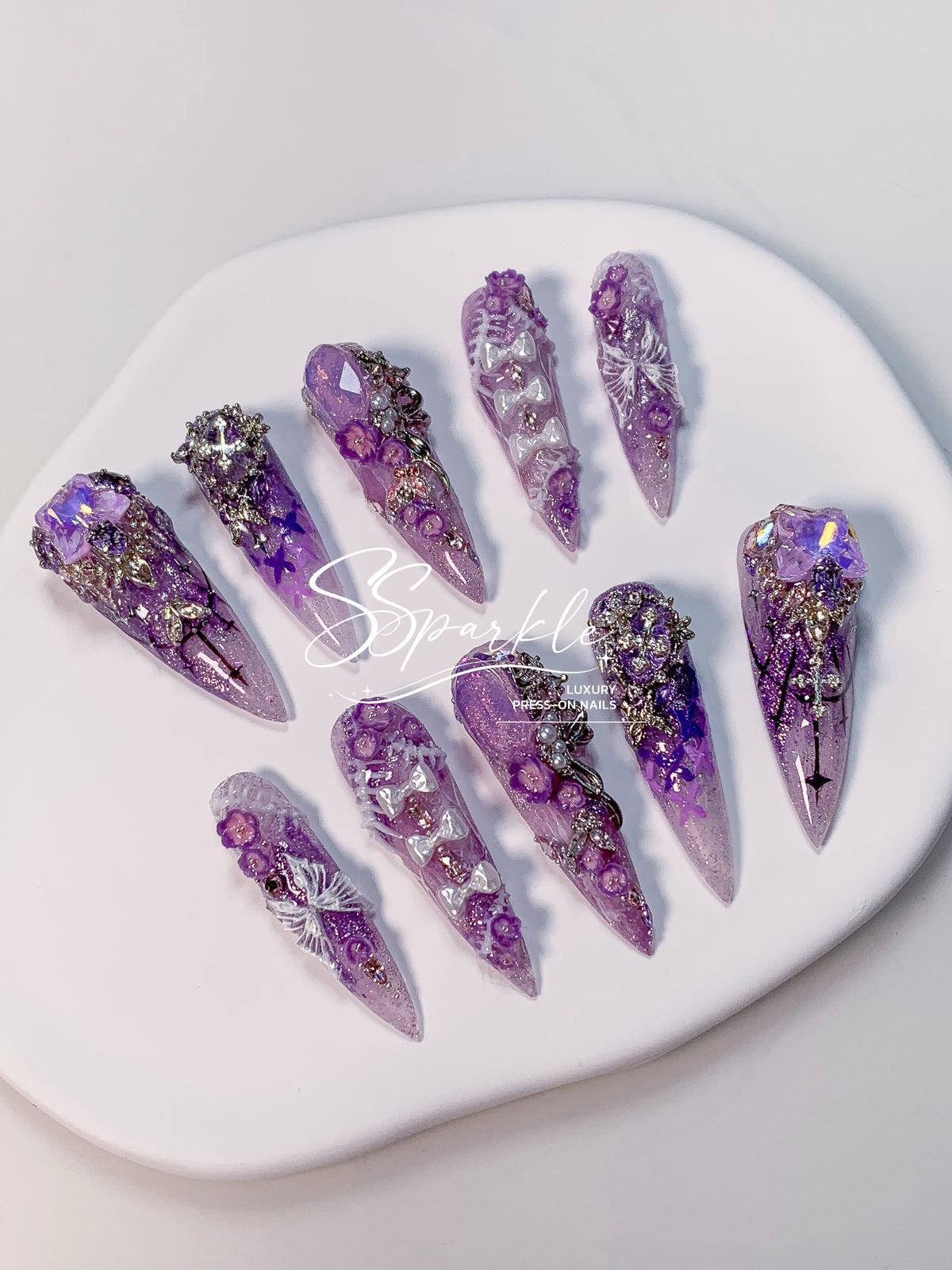 Eternal Eulogy | Castorice Honkai: Star Rail Inspired Press-on Nails