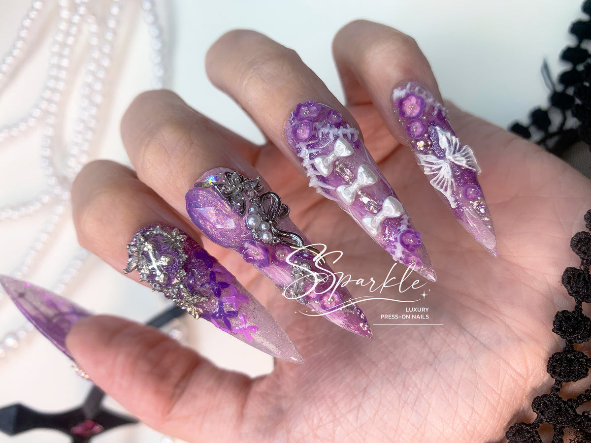 Eternal Eulogy | Castorice Honkai: Star Rail Inspired Press-on Nails