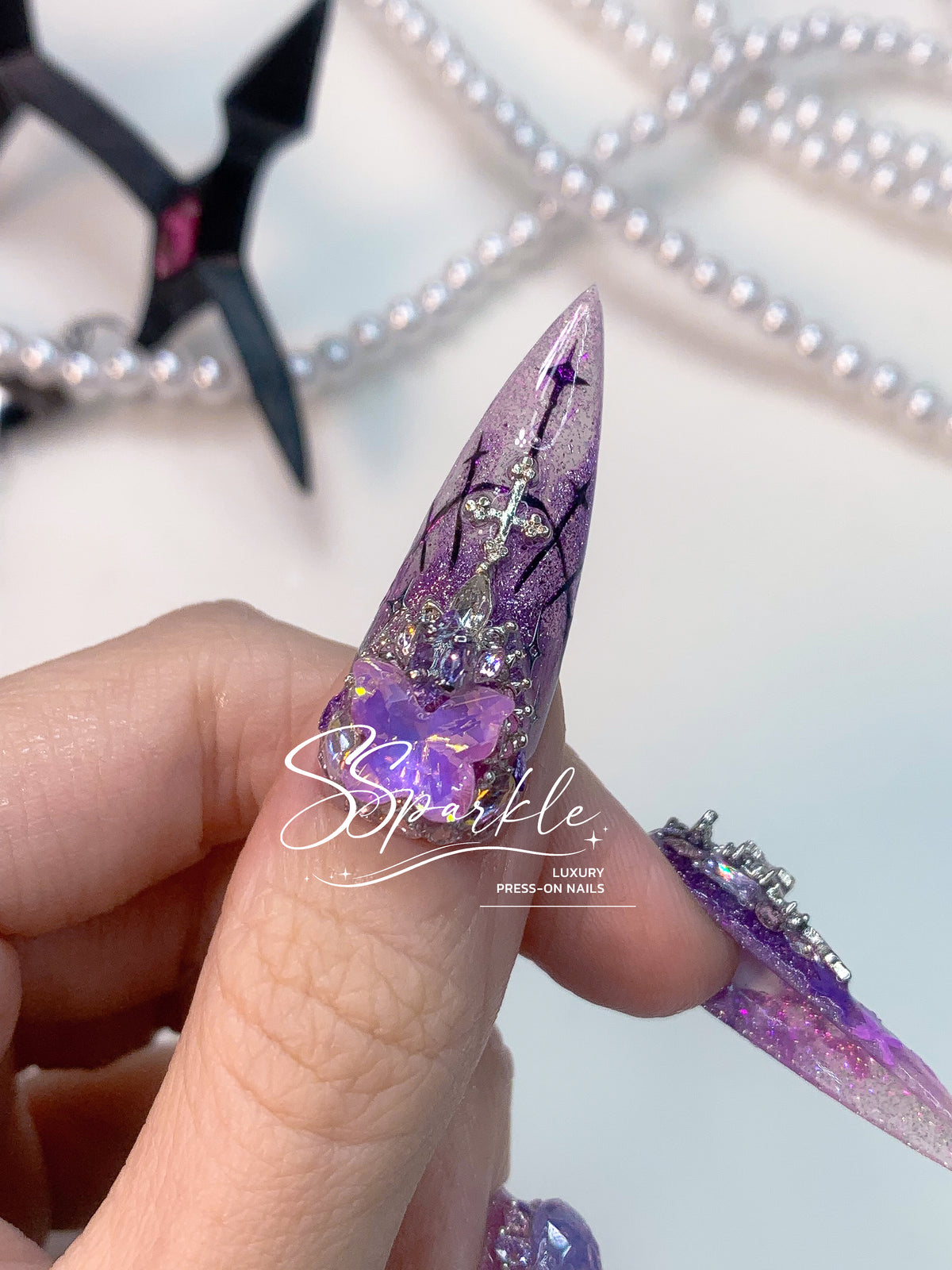 Eternal Eulogy | Castorice Honkai: Star Rail Inspired Press-on Nails