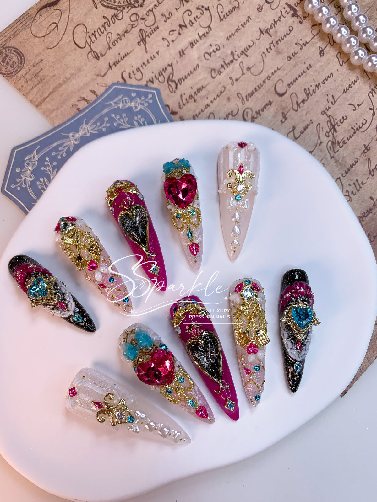 Tasteful Excellence | Escoffier Genshin Impact Inspired Press-on Nails
