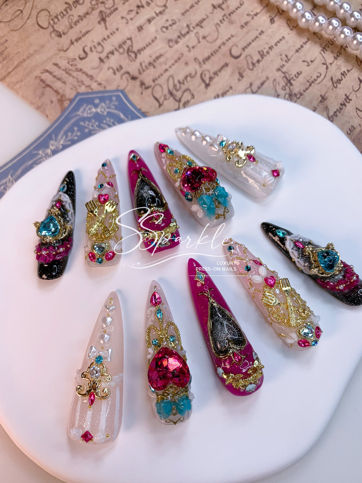 Tasteful Excellence | Escoffier Genshin Impact Inspired Press-on Nails