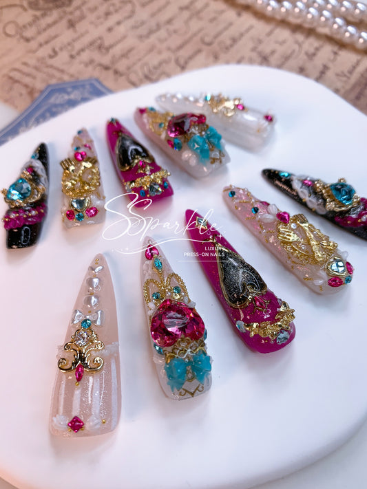 Tasteful Excellence | Escoffier Genshin Impact Inspired Press-on Nails