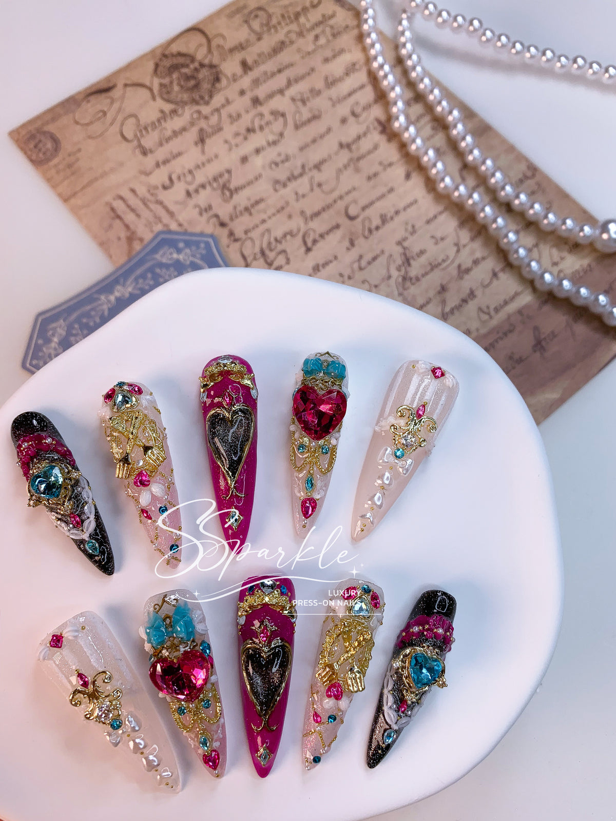 Tasteful Excellence | Escoffier Genshin Impact Inspired Press-on Nails