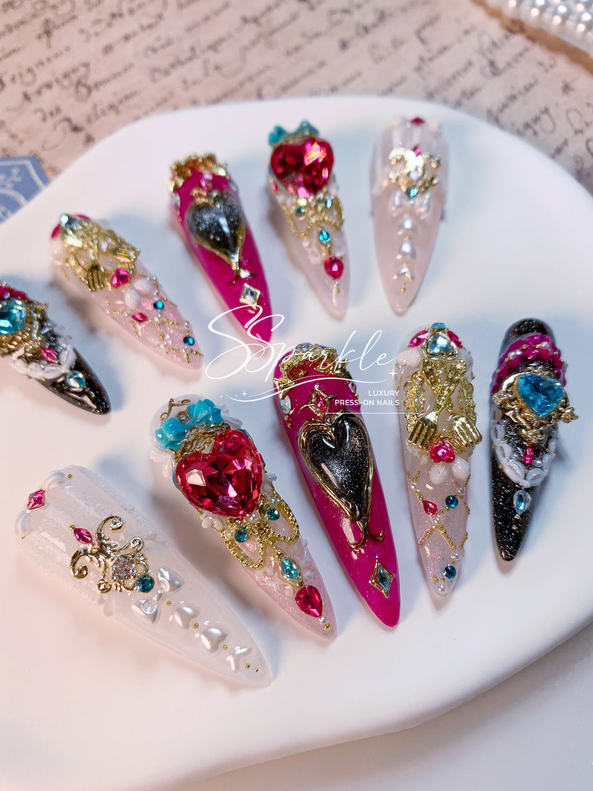 Tasteful Excellence | Escoffier Genshin Impact Inspired Press-on Nails