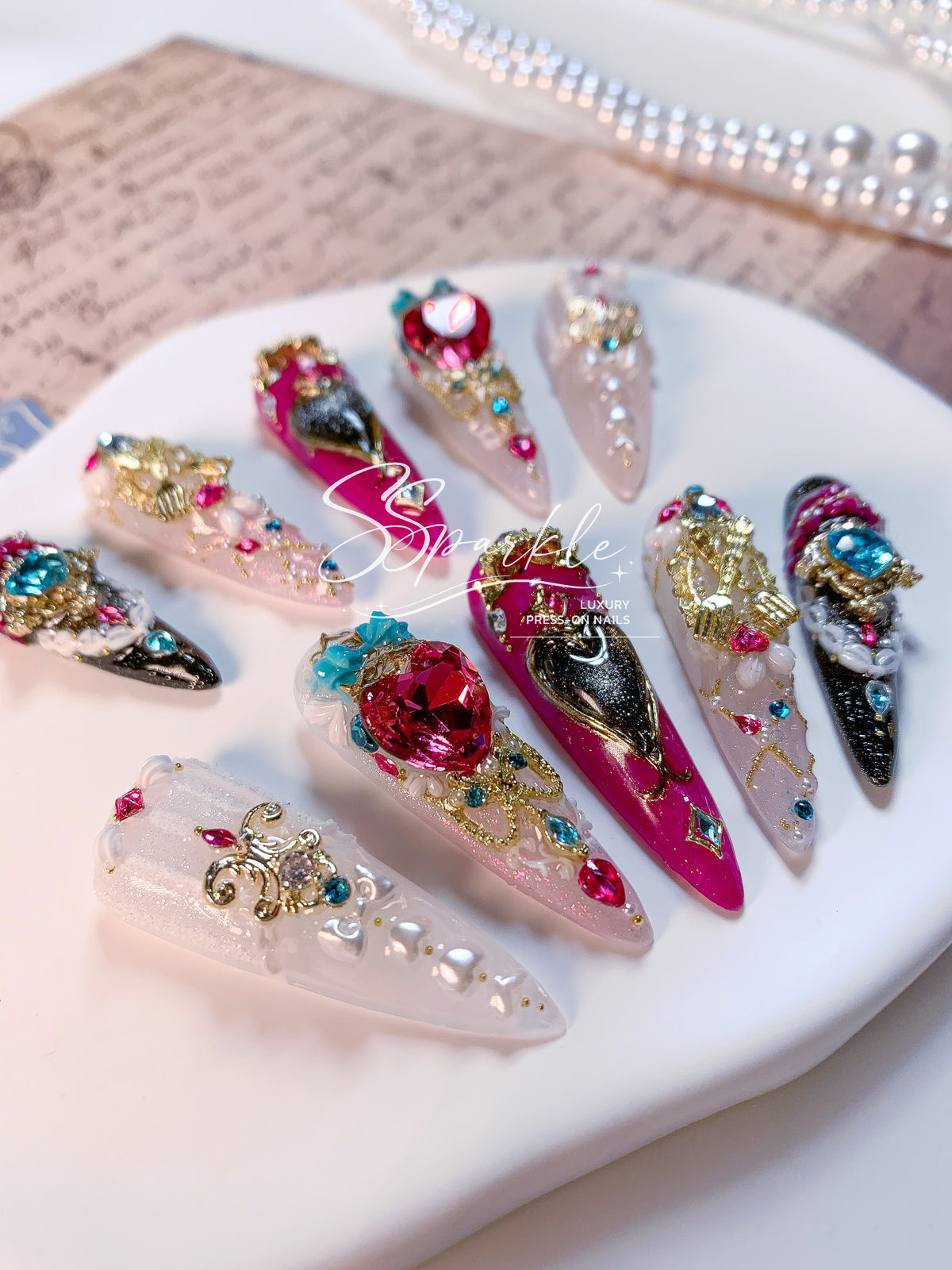 Tasteful Excellence | Escoffier Genshin Impact Inspired Press-on Nails