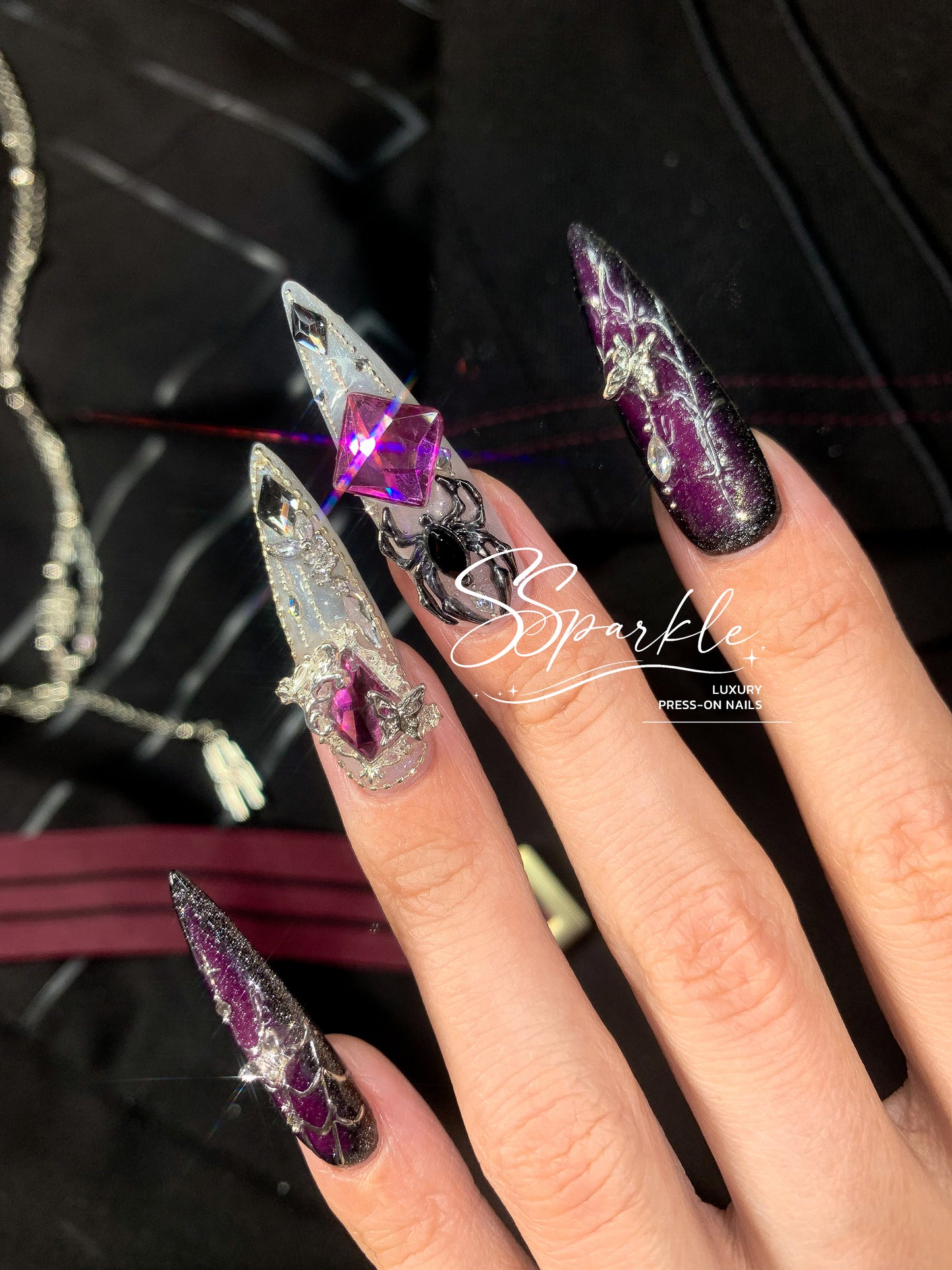 Lethal Sting | Kafka Honkai: Star Rail Inspired Nails