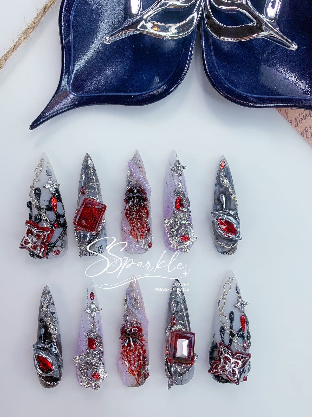 Veil of Evernight | Evernight Honkai: Star Rail Inspired Press-on Nail
