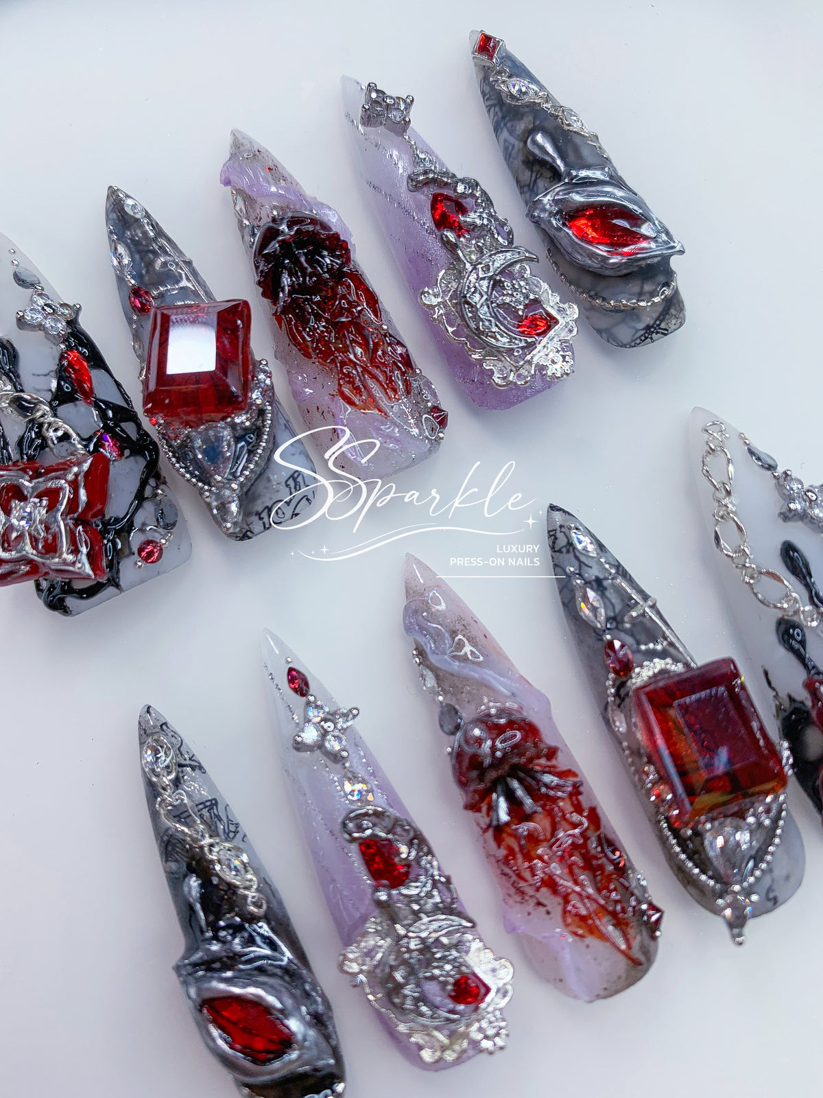 Veil of Evernight | Evernight Honkai: Star Rail Inspired Press-on Nail