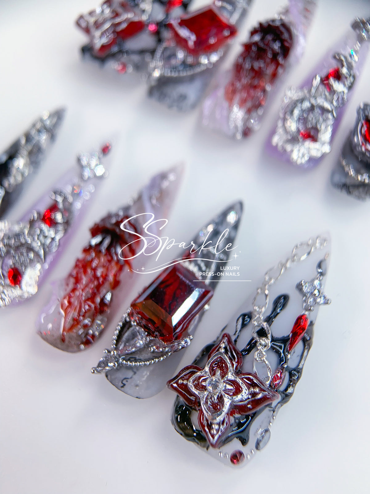 Veil of Evernight | Evernight Honkai: Star Rail Inspired Press-on Nail