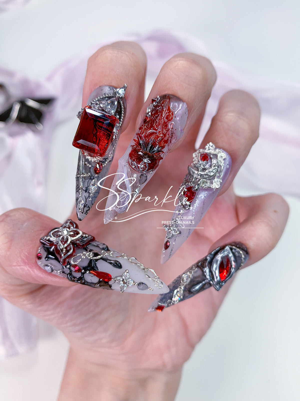 Veil of Evernight | Evernight Honkai: Star Rail Inspired Press-on Nail