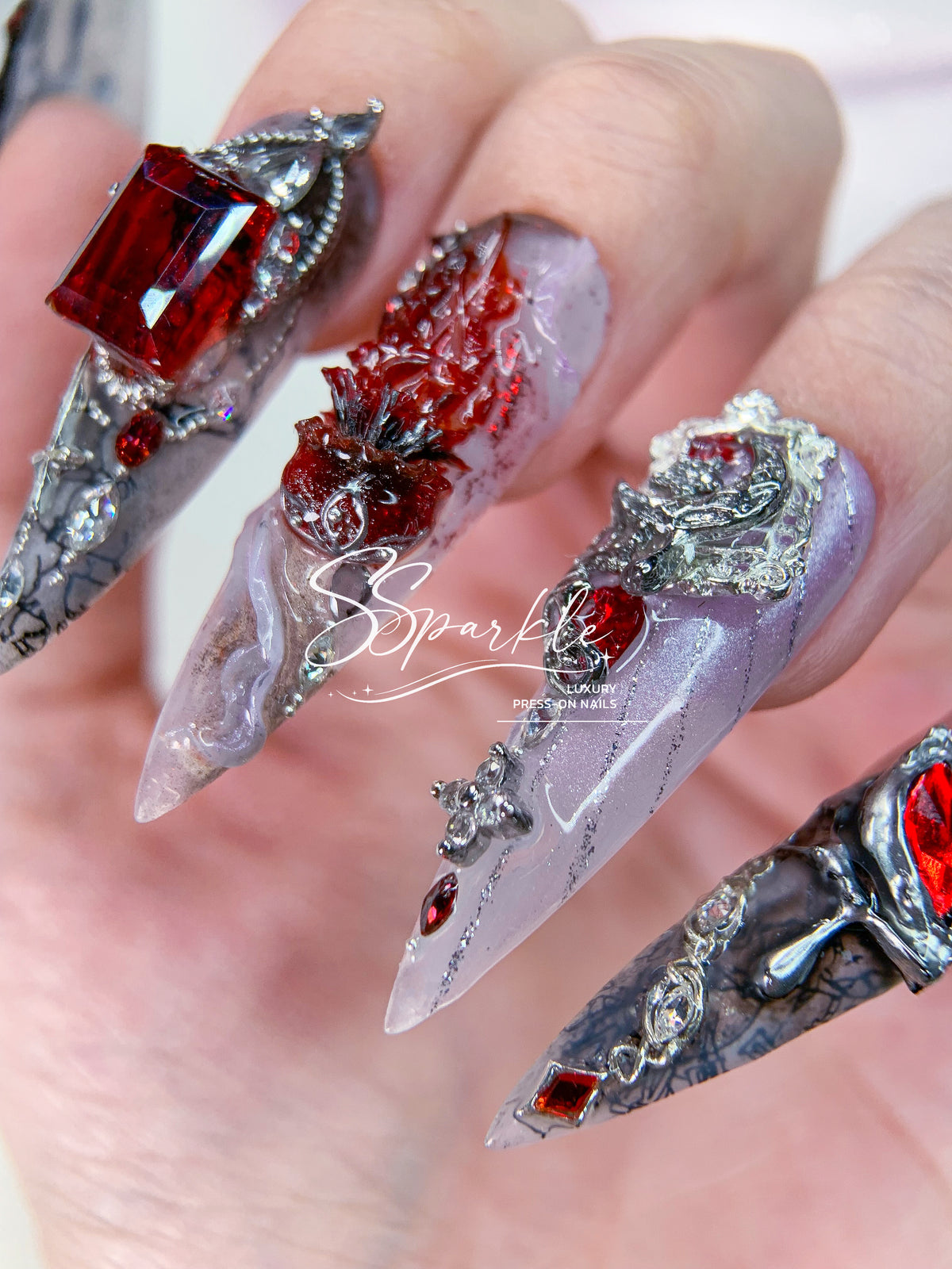 Veil of Evernight | Evernight Honkai: Star Rail Inspired Press-on Nail
