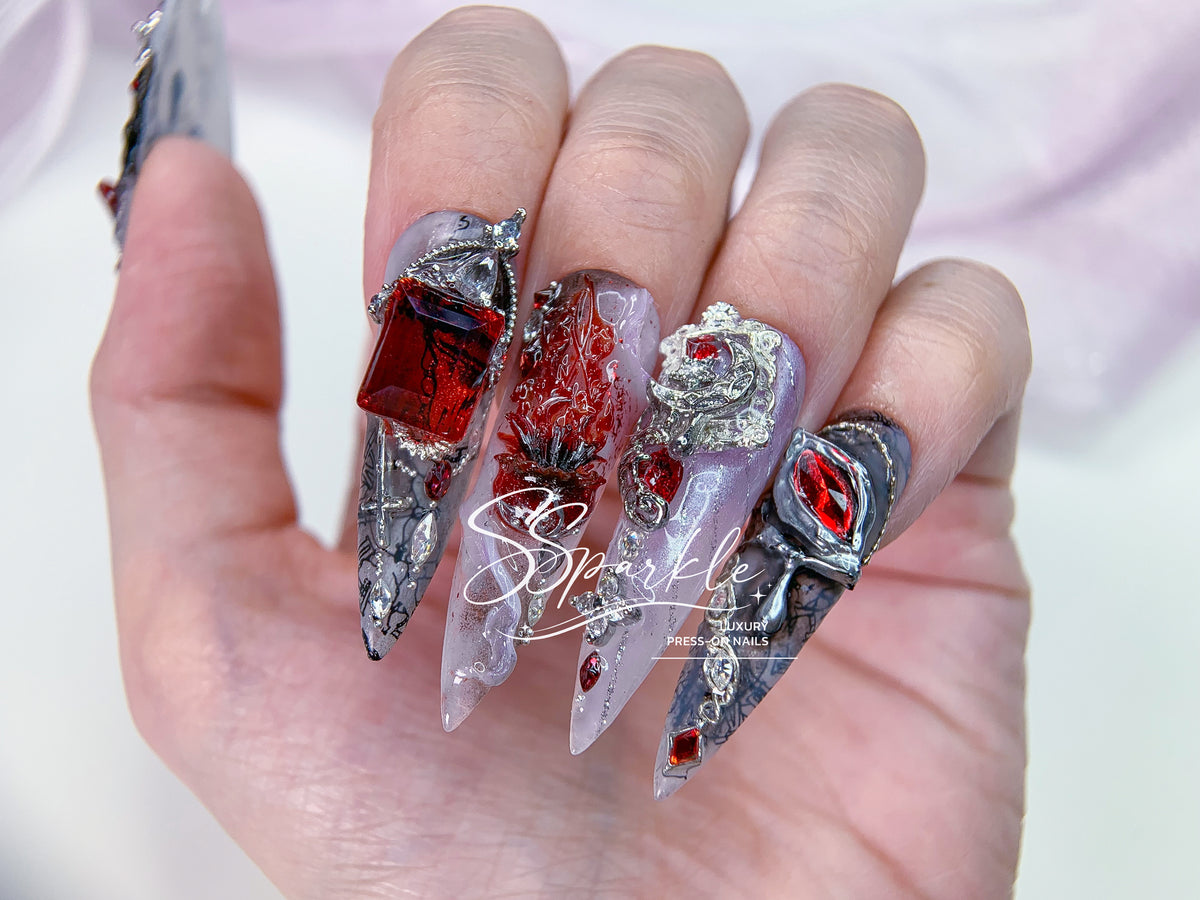 Veil of Evernight | Evernight Honkai: Star Rail Inspired Press-on Nail
