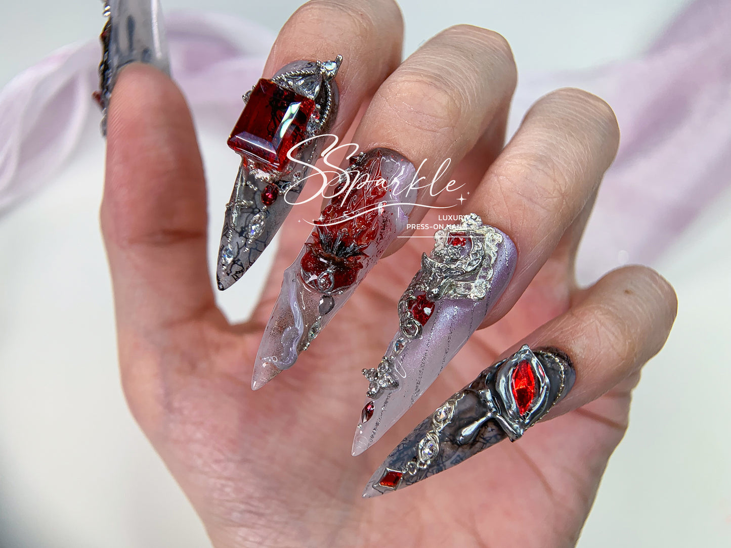 Veil of Evernight | Evernight Honkai: Star Rail Inspired Press-on Nail