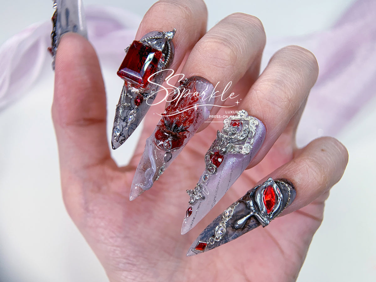 Veil of Evernight | Evernight Honkai: Star Rail Inspired Press-on Nail