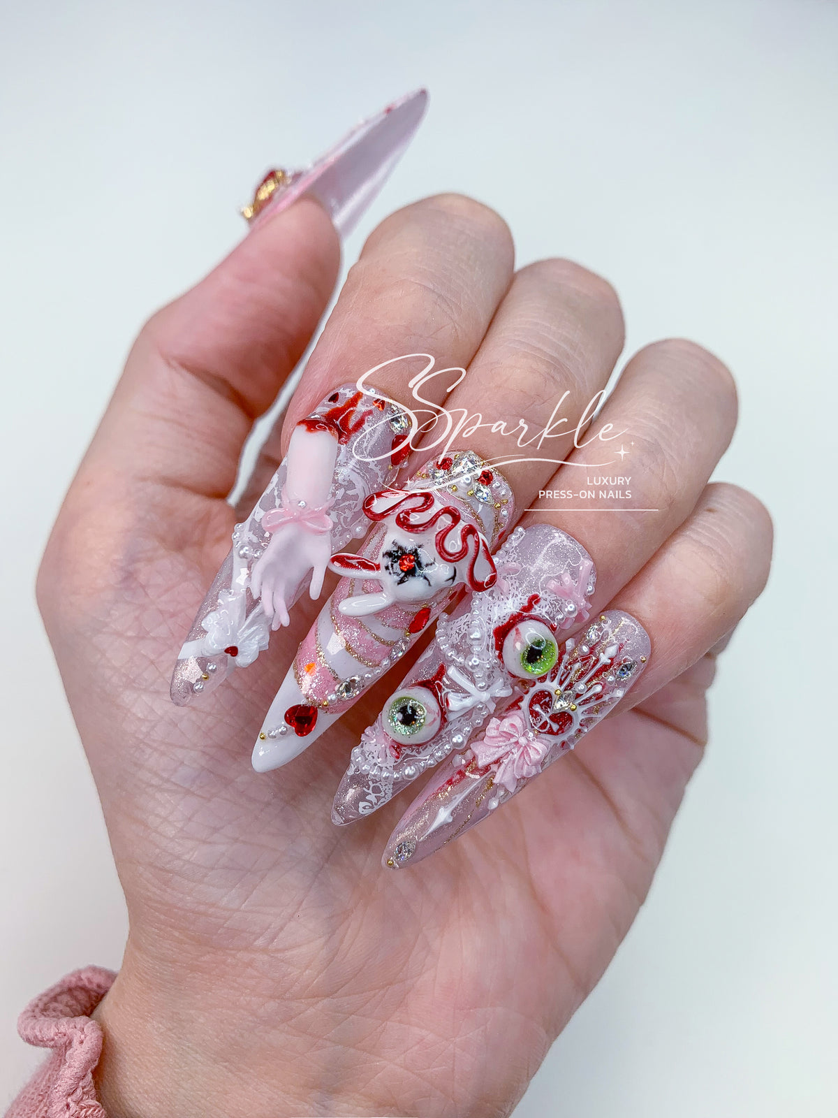 Sweet Scar | Mizi Sua Zombie Stage Inspired Press-on Nails