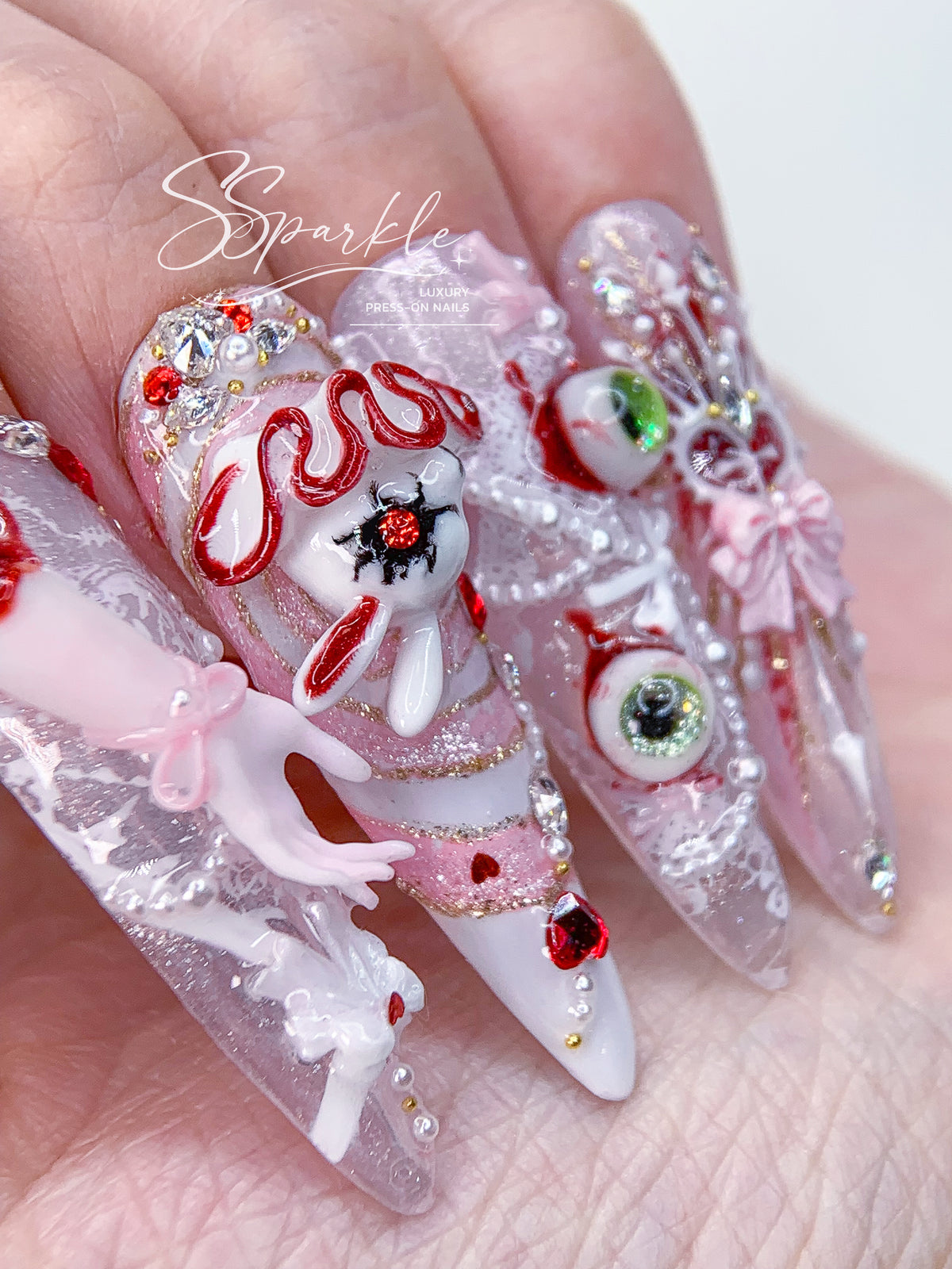 Sweet Scar | Mizi Sua Zombie Stage Inspired Press-on Nails