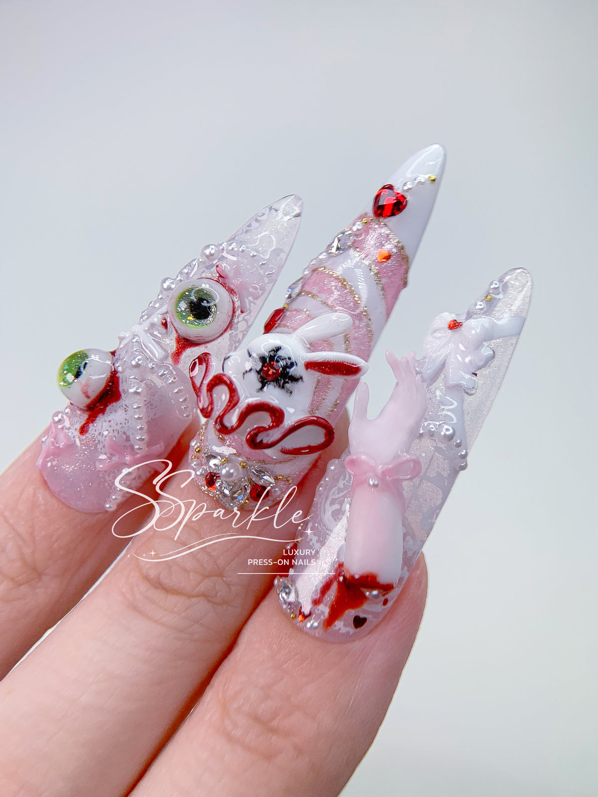 Sweet Scar | Mizi Sua Zombie Stage Inspired Press-on Nails