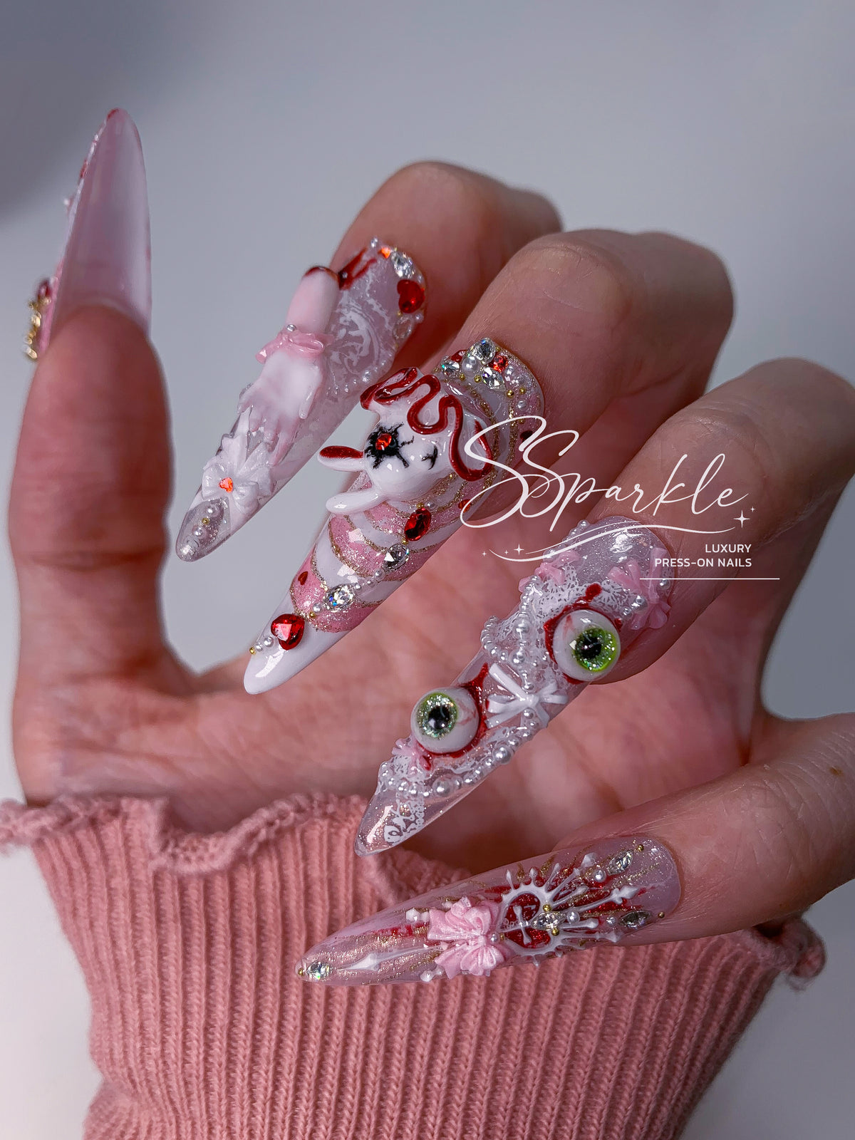 Sweet Scar | Mizi Sua Zombie Stage Inspired Press-on Nails