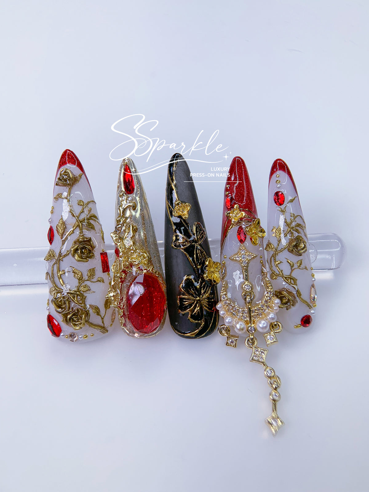 [Pre-order] Astral Espresso | Himeko Honkai: Star Rail Inspired Press-on Nails