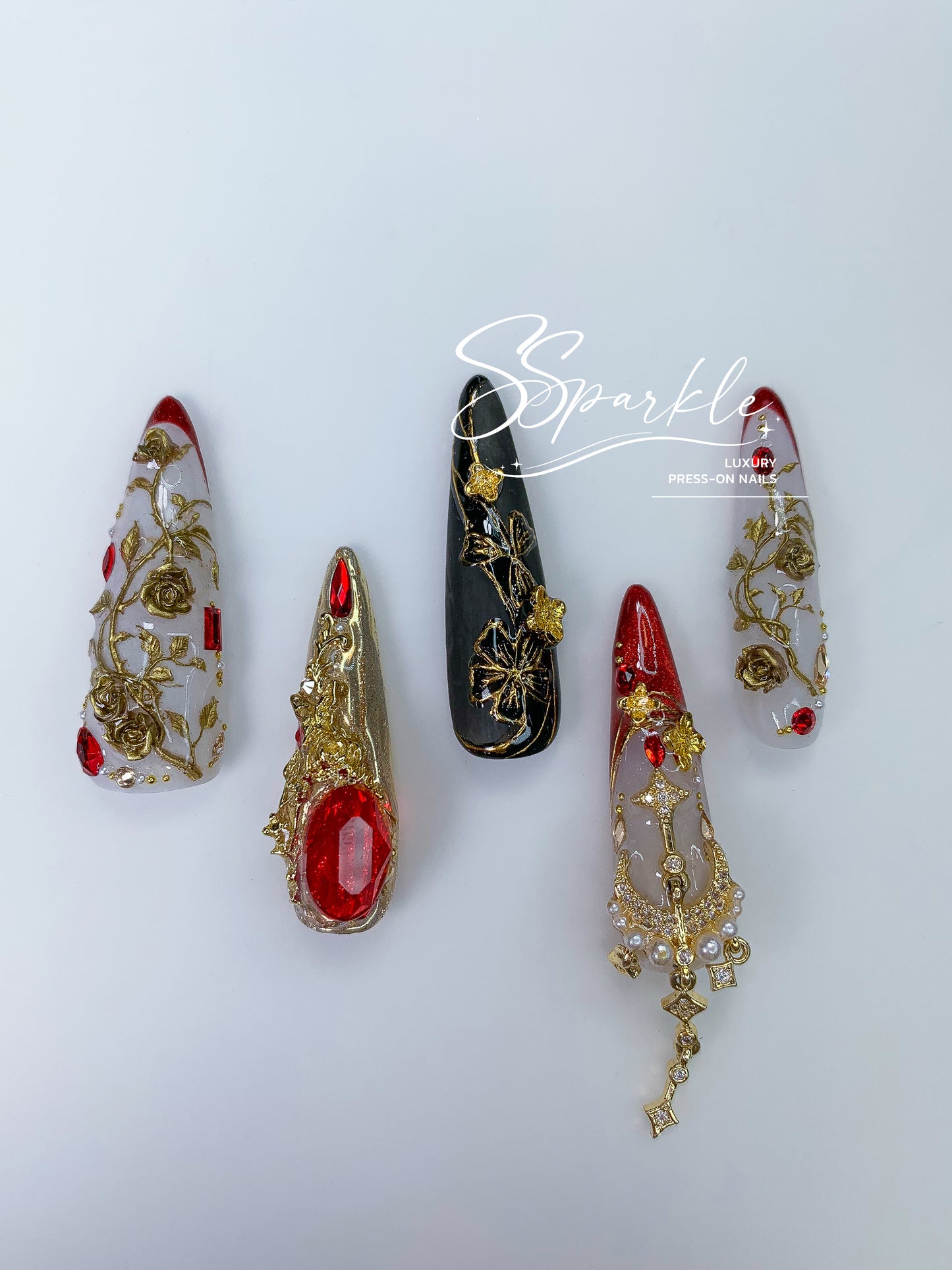 [Pre-order] Astral Espresso | Himeko Honkai: Star Rail Inspired Press-on Nails