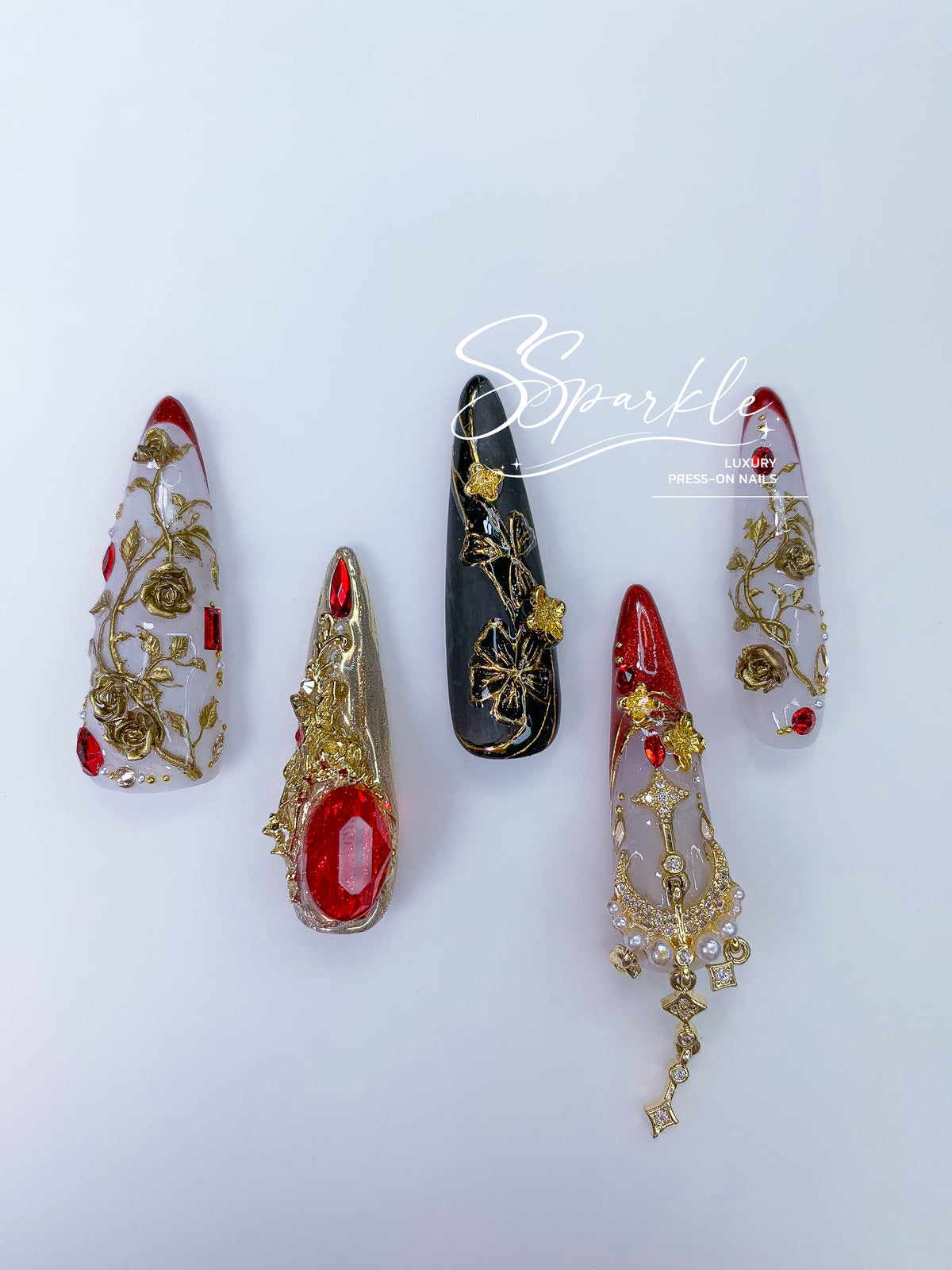 [Pre-order] Astral Espresso | Himeko Honkai: Star Rail Inspired Press-on Nails