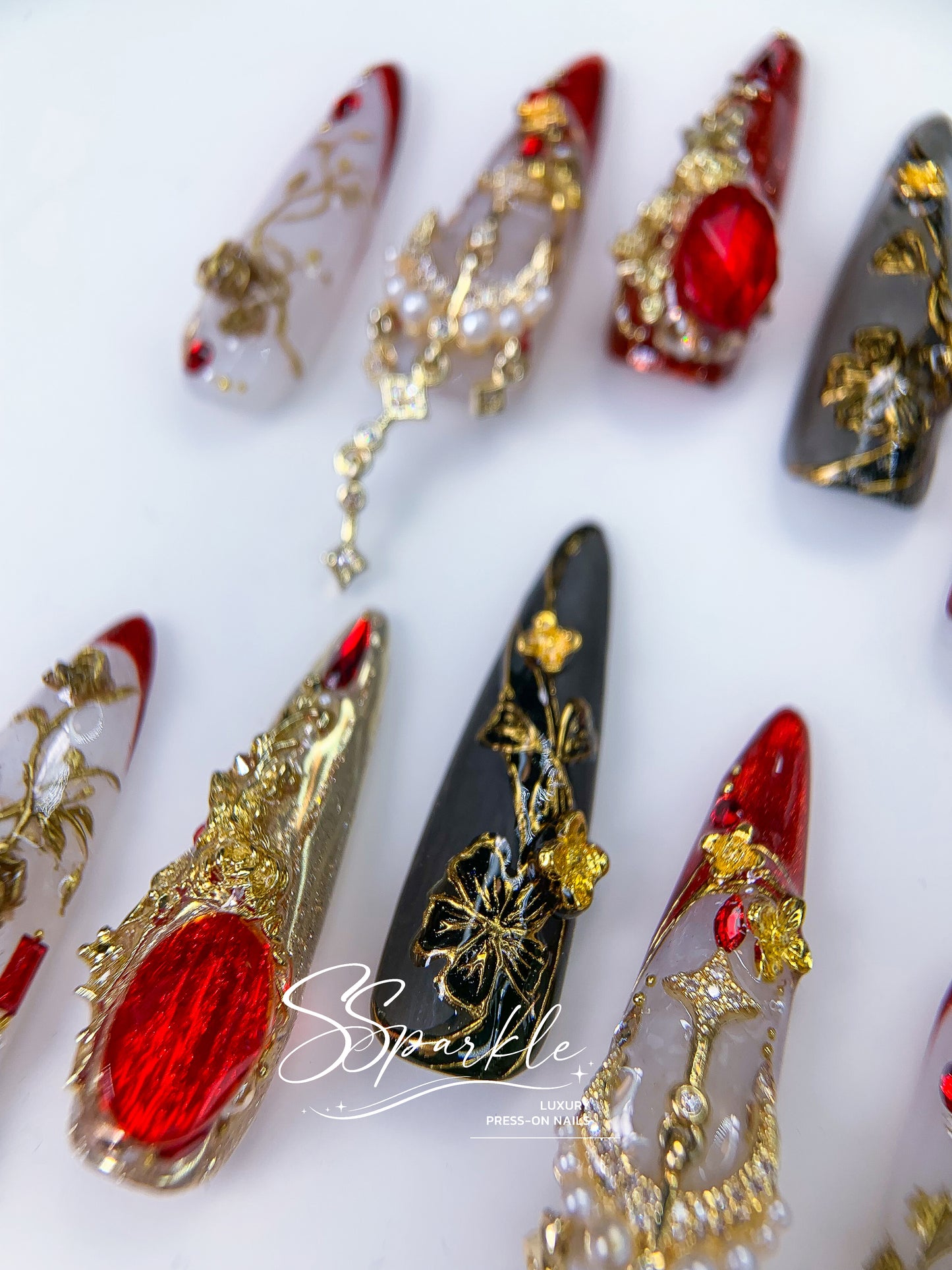 [Pre-order] Astral Espresso | Himeko Honkai: Star Rail Inspired Press-on Nails
