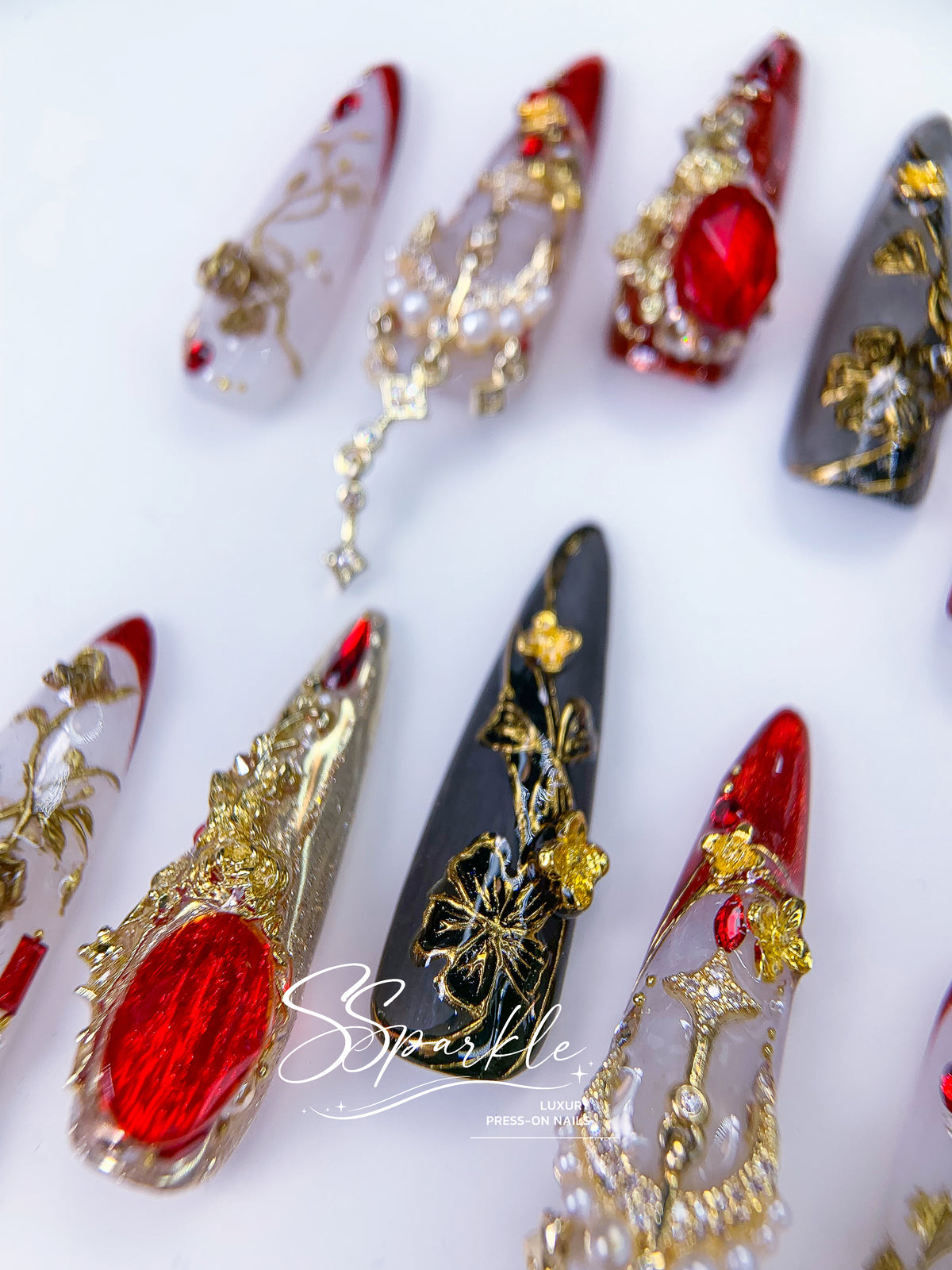 [Pre-order] Astral Espresso | Himeko Honkai: Star Rail Inspired Press-on Nails
