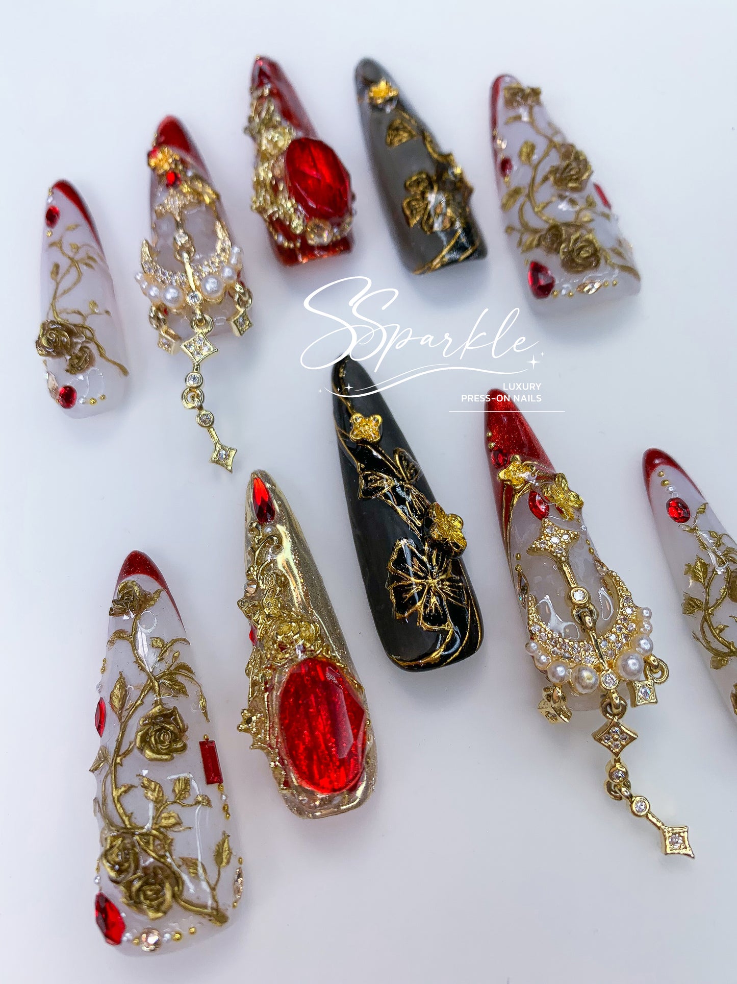 [Pre-order] Astral Espresso | Himeko Honkai: Star Rail Inspired Press-on Nails