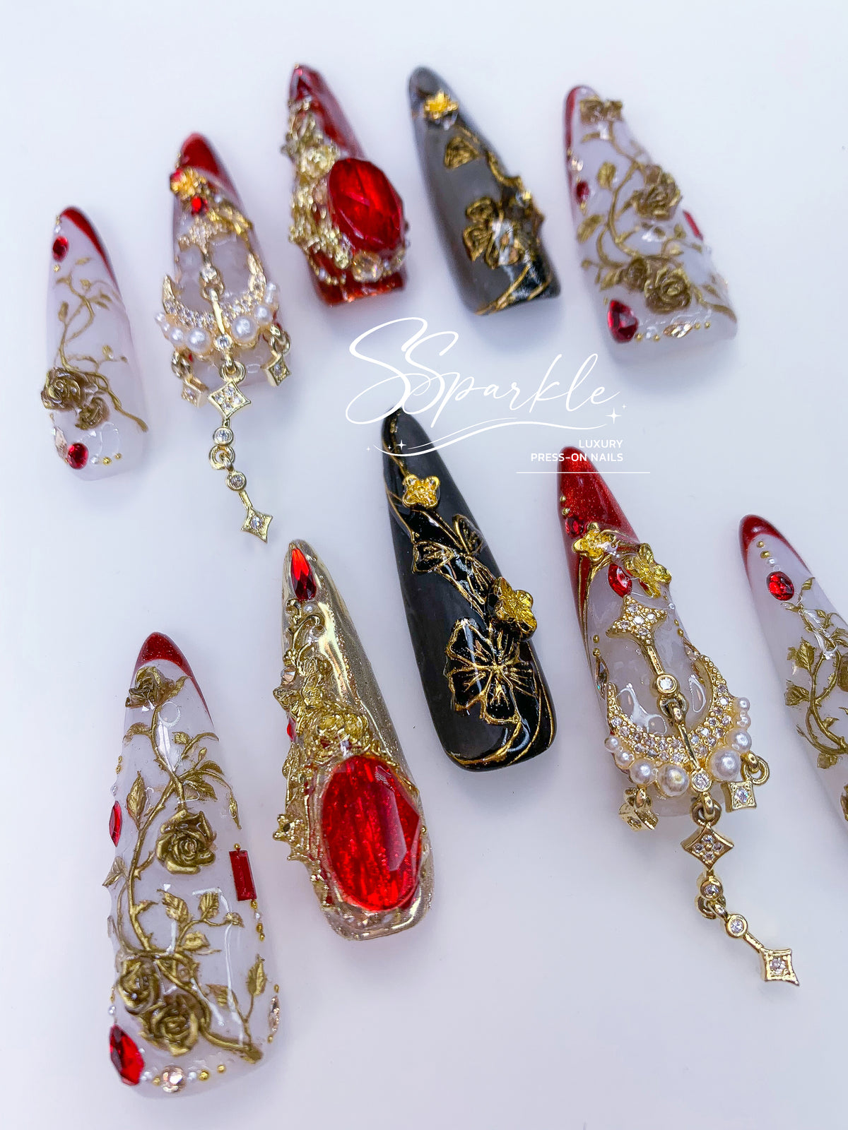 [Pre-order] Astral Espresso | Himeko Honkai: Star Rail Inspired Press-on Nails