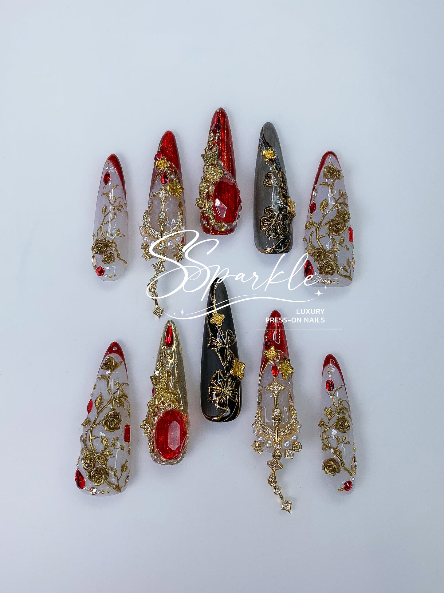 [Pre-order] Astral Espresso | Himeko Honkai: Star Rail Inspired Press-on Nails