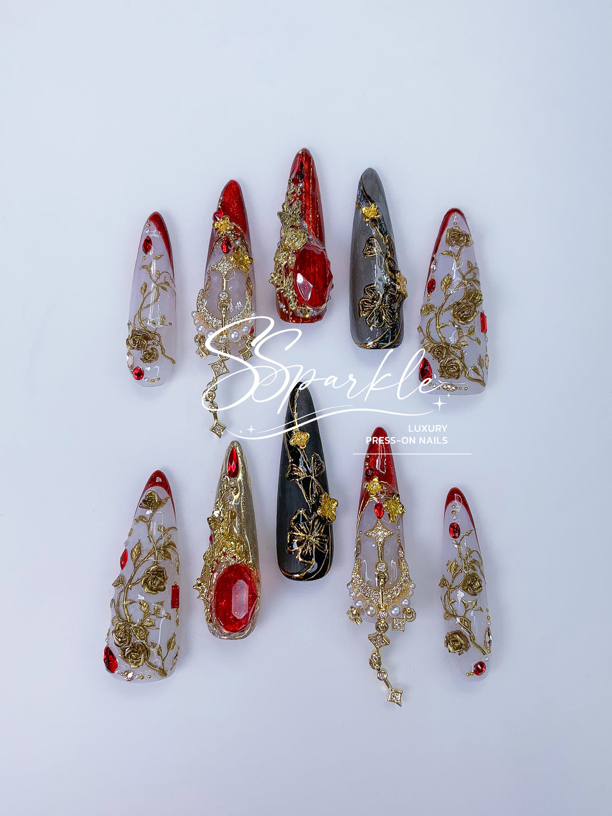 [Pre-order] Astral Espresso | Himeko Honkai: Star Rail Inspired Press-on Nails