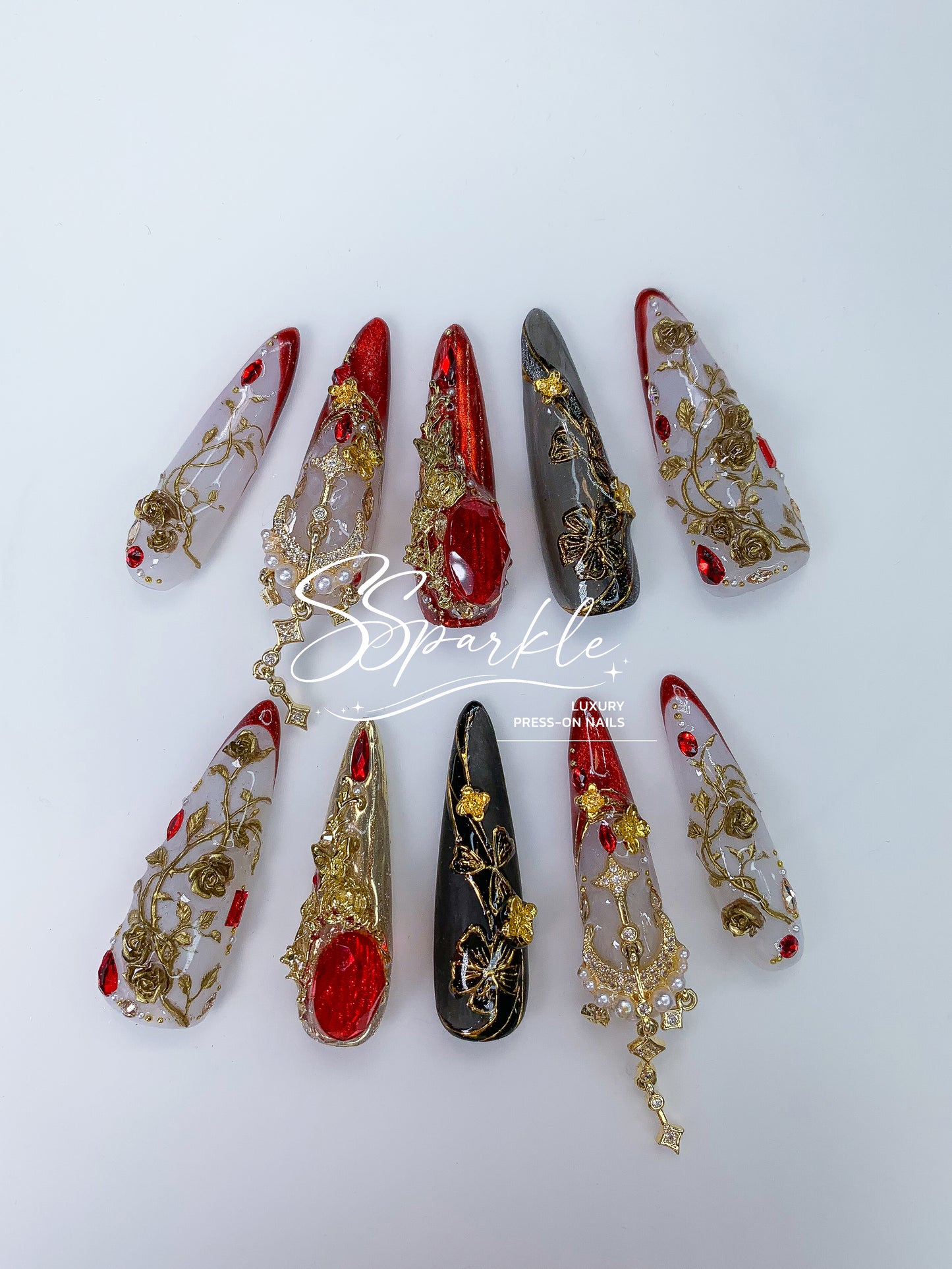 [Pre-order] Astral Espresso | Himeko Honkai: Star Rail Inspired Press-on Nails
