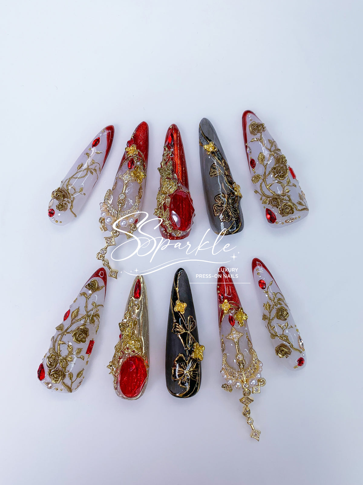 [Pre-order] Astral Espresso | Himeko Honkai: Star Rail Inspired Press-on Nails